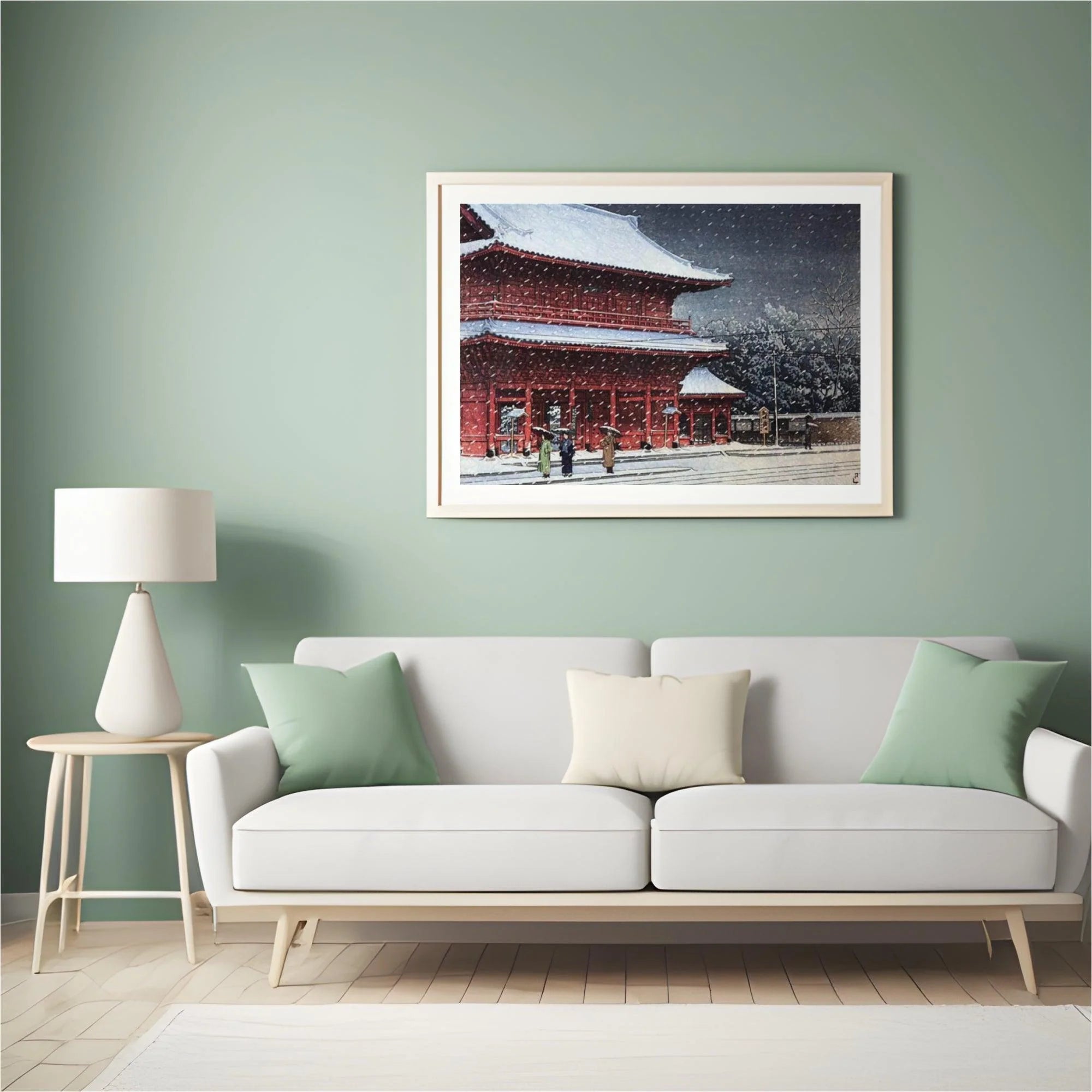 Diamond Painting - Neige sur le temple Zojoji - SEOS Shop ®