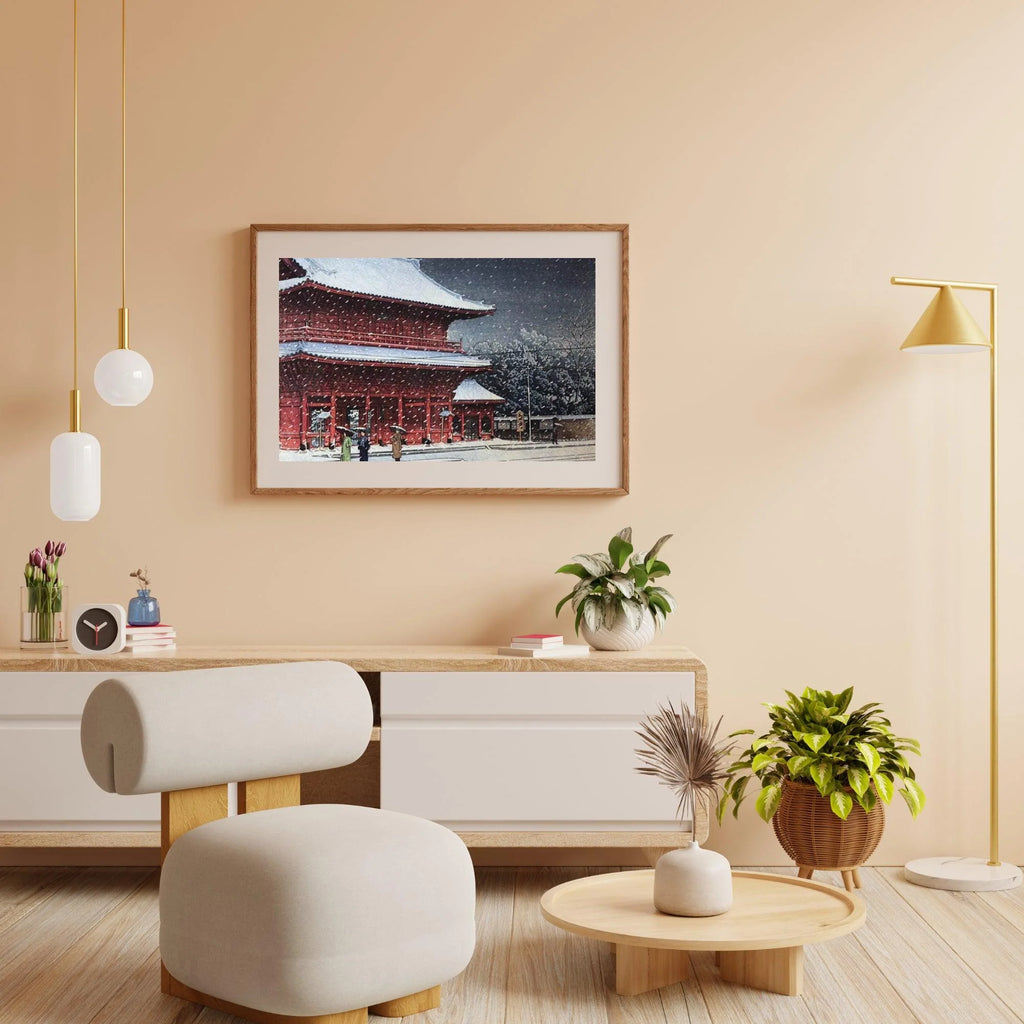Diamond Painting - Neige sur le temple Zojoji - SEOS Shop ®