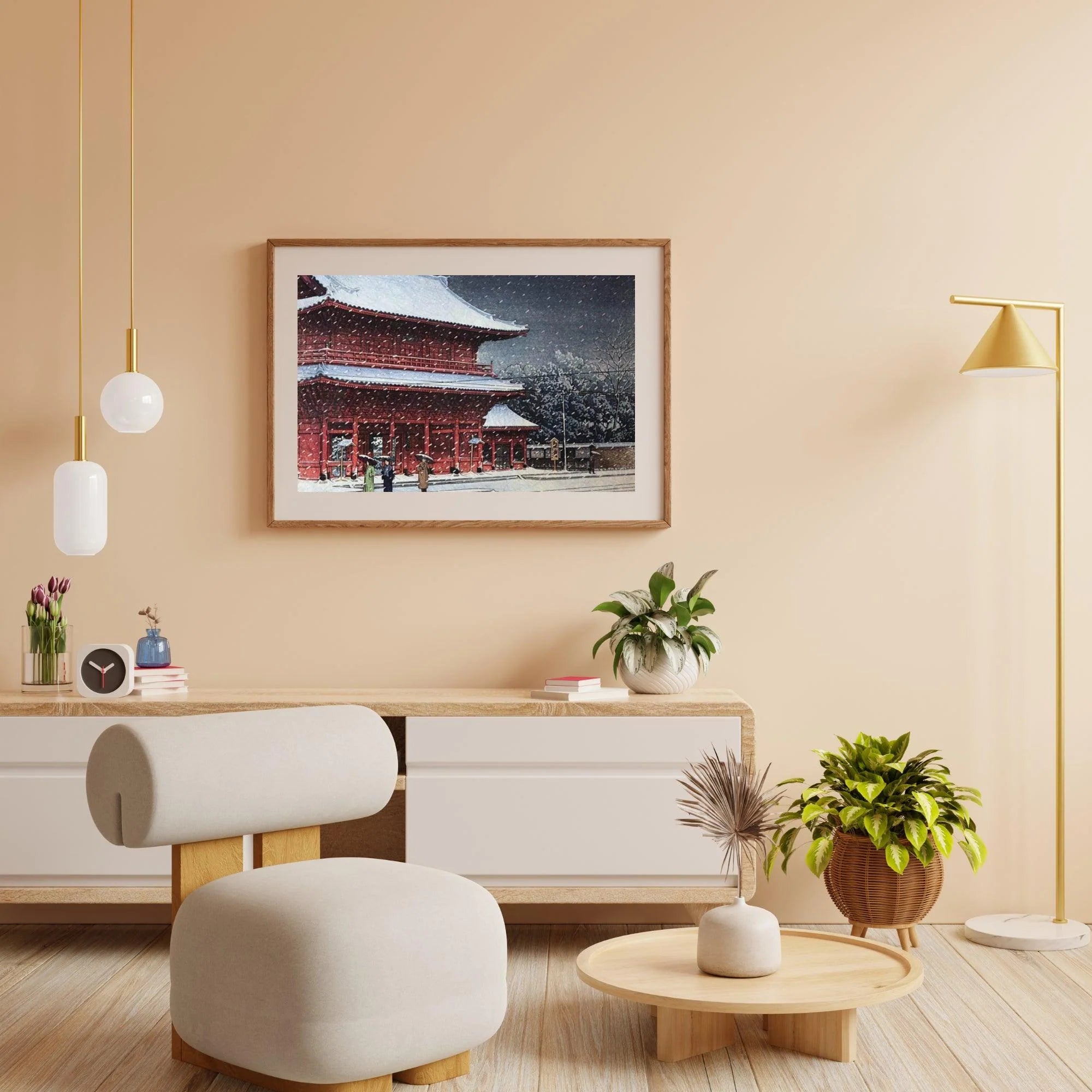 Diamond Painting - Neige sur le temple Zojoji - SEOS Shop ®