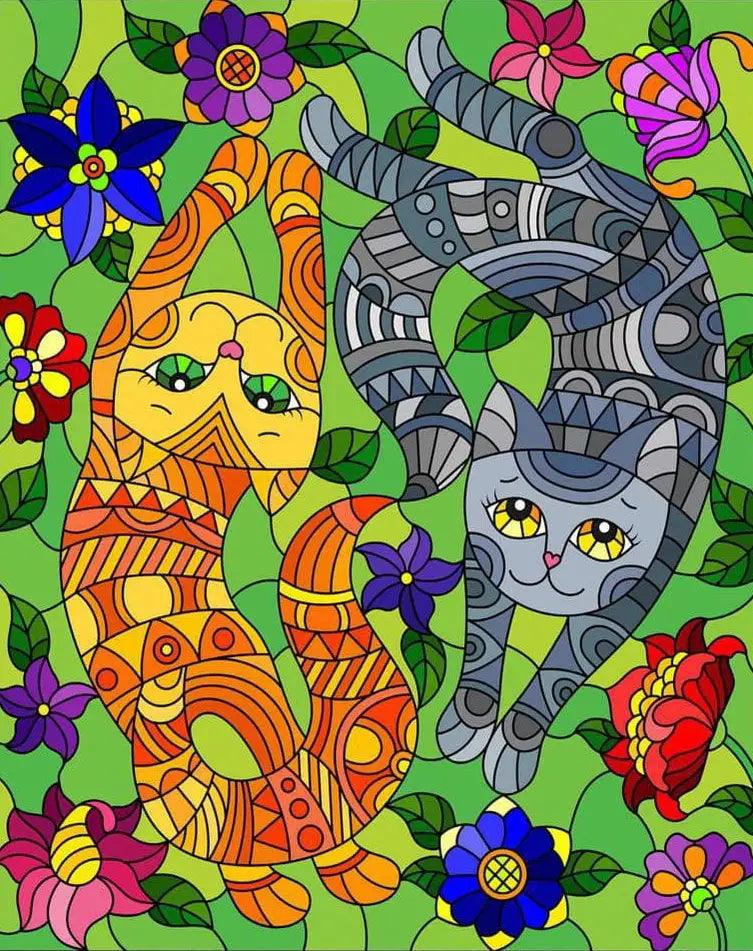 Diamond Painting - Chats espiègles