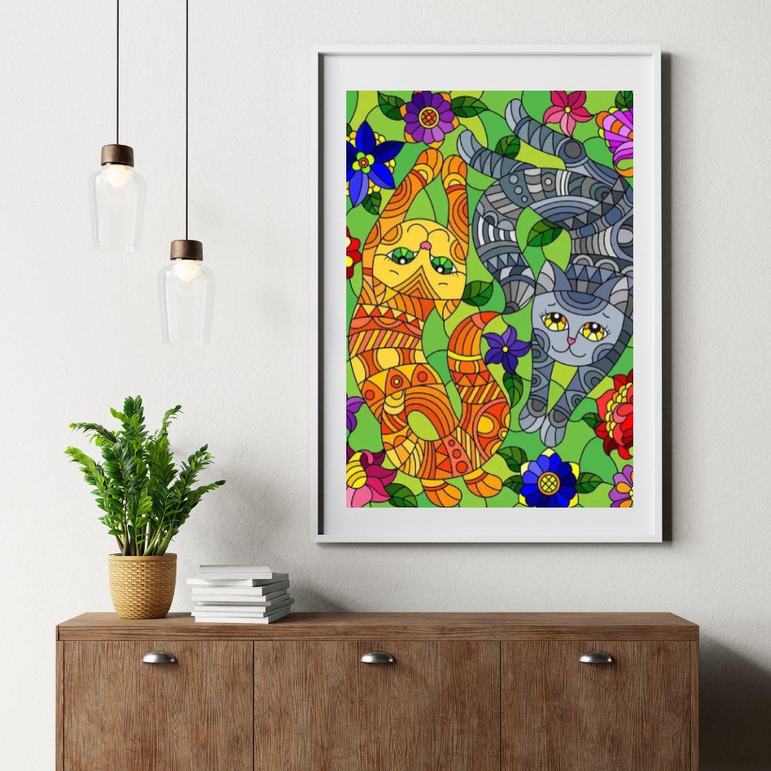 Diamond Painting - Chats espiègles