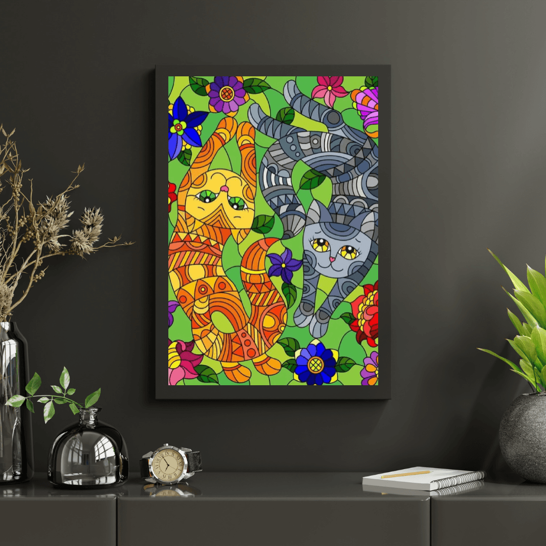 Diamond Painting - Chats espiègles