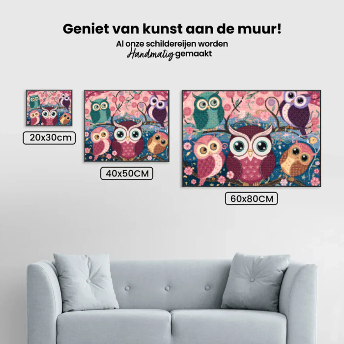 Diamond Painting - Hiboux de Printemps en Fleurs