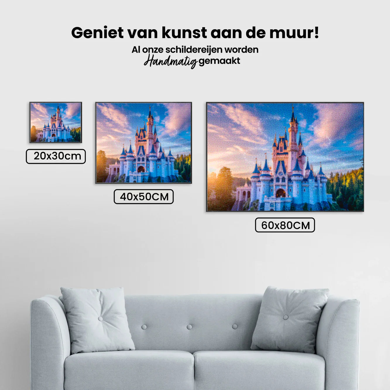 Diamond Painting - Château de contes de fées avec des étincelles magiques