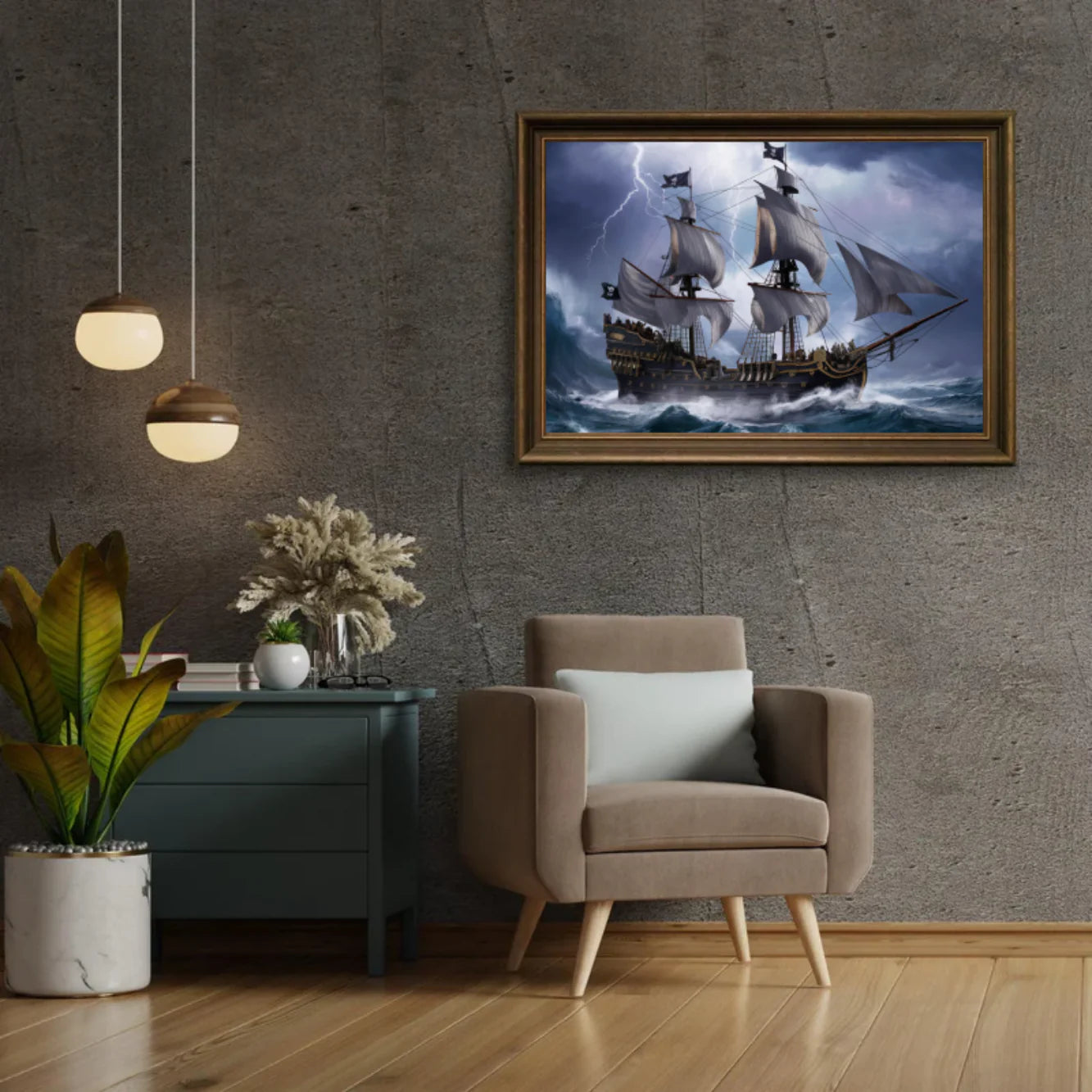 Diamond Painting - Galion né de la tempête