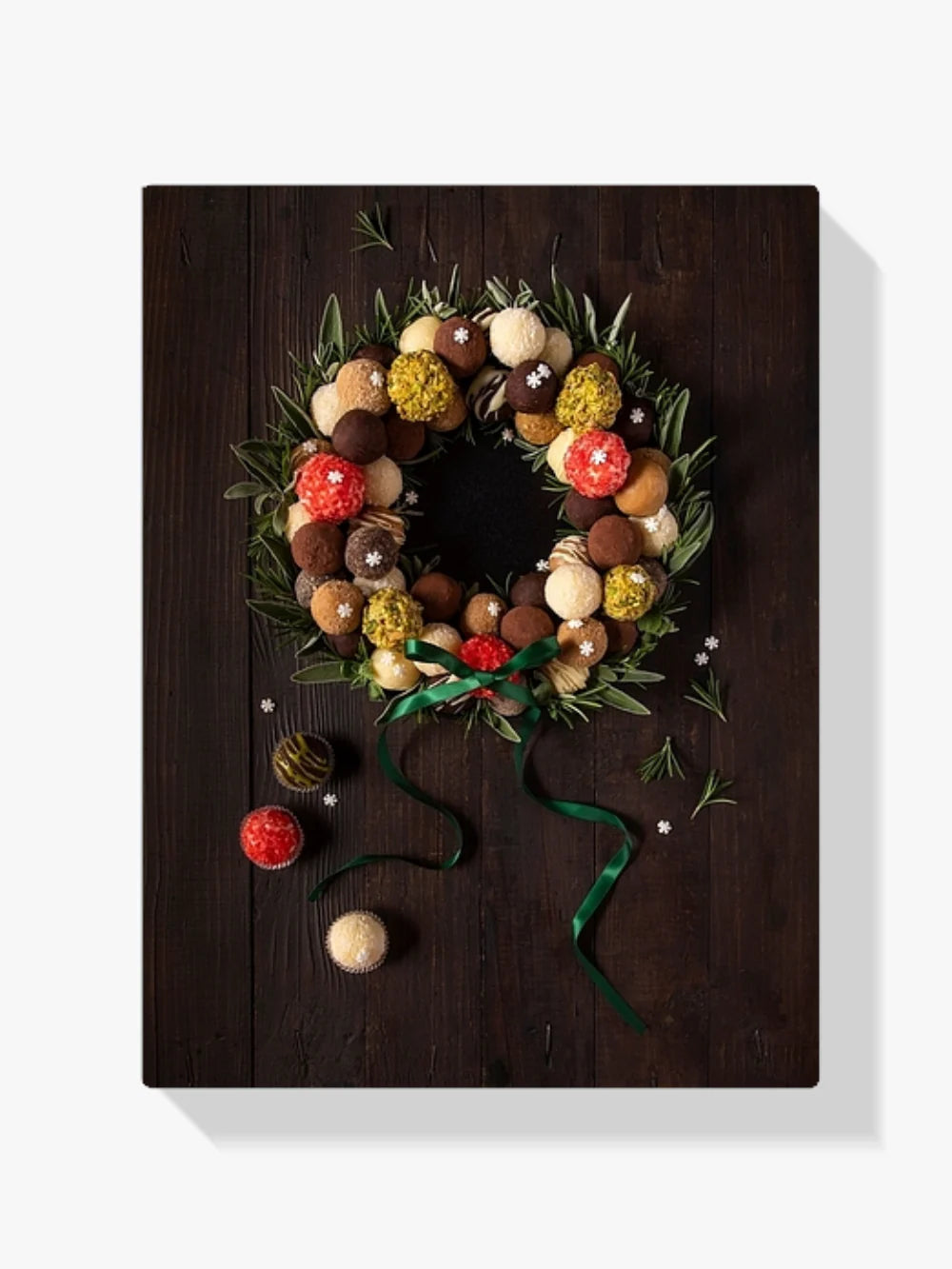 Diamond Painting - Truffes couronne de Noël