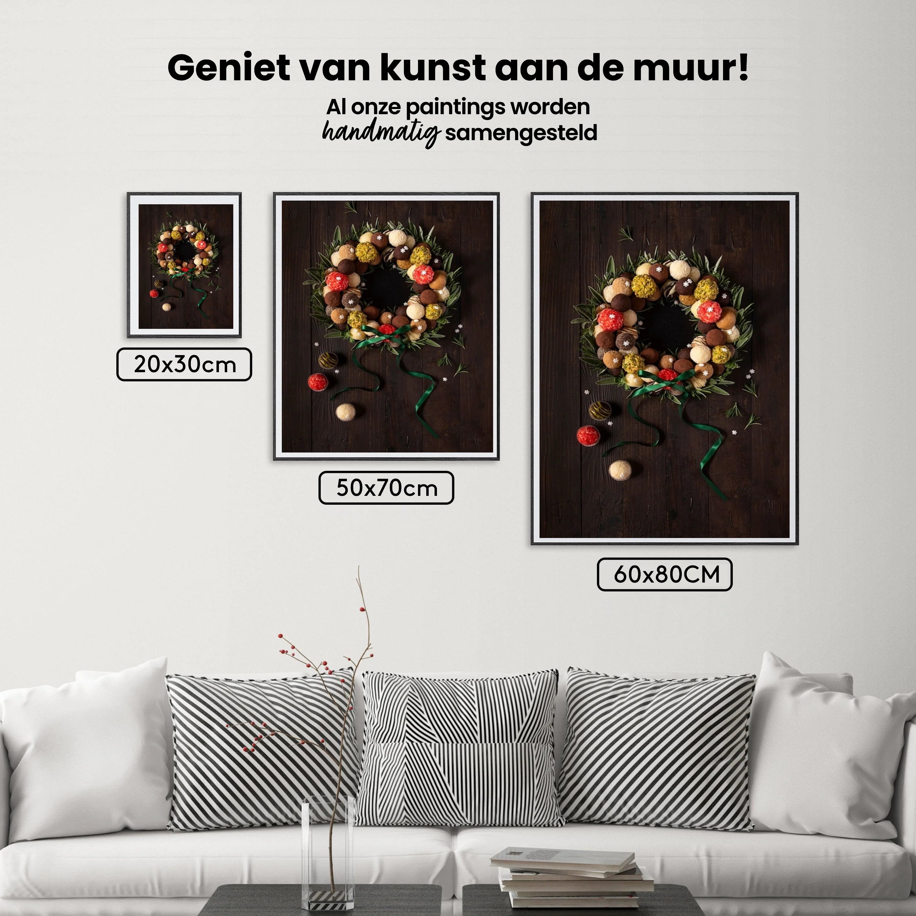 Diamond Painting - Truffes couronne de Noël