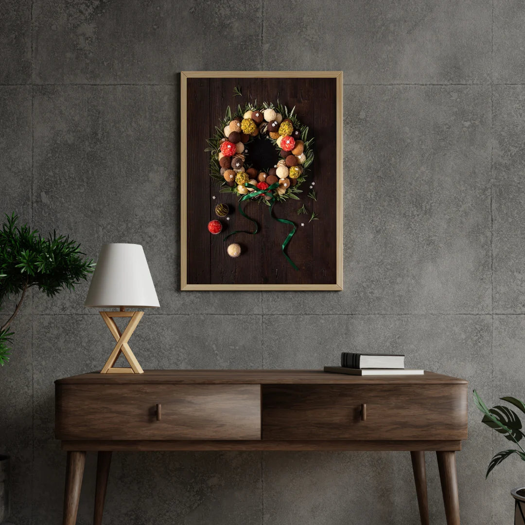 Diamond Painting - Truffes couronne de Noël