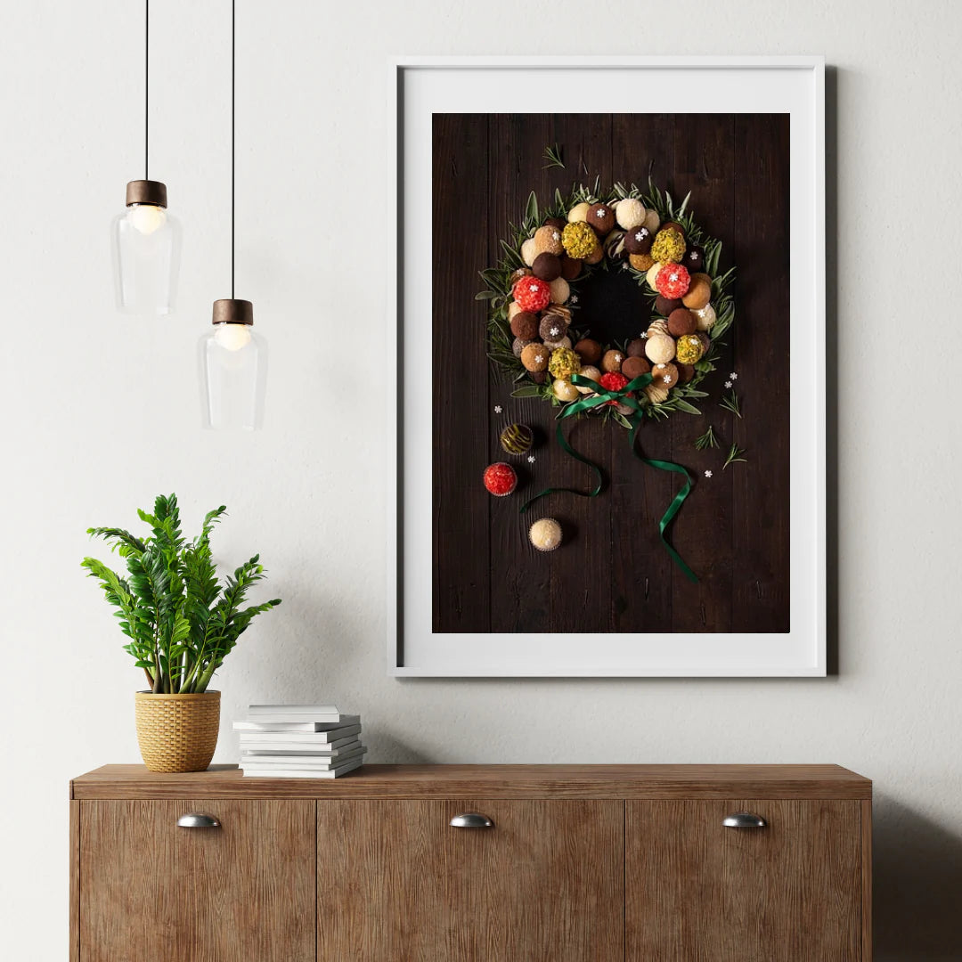 Diamond Painting - Truffes couronne de Noël