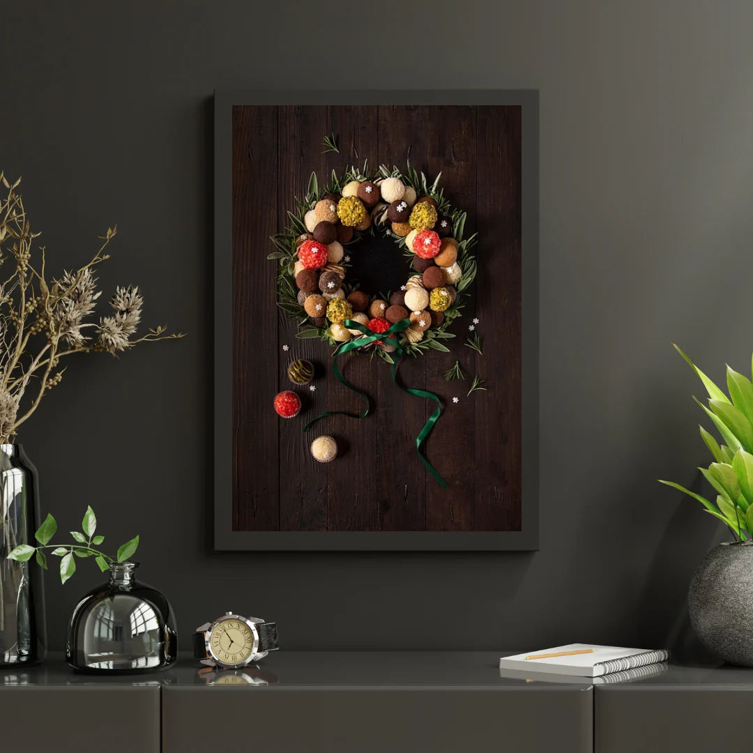 Diamond Painting - Truffes couronne de Noël
