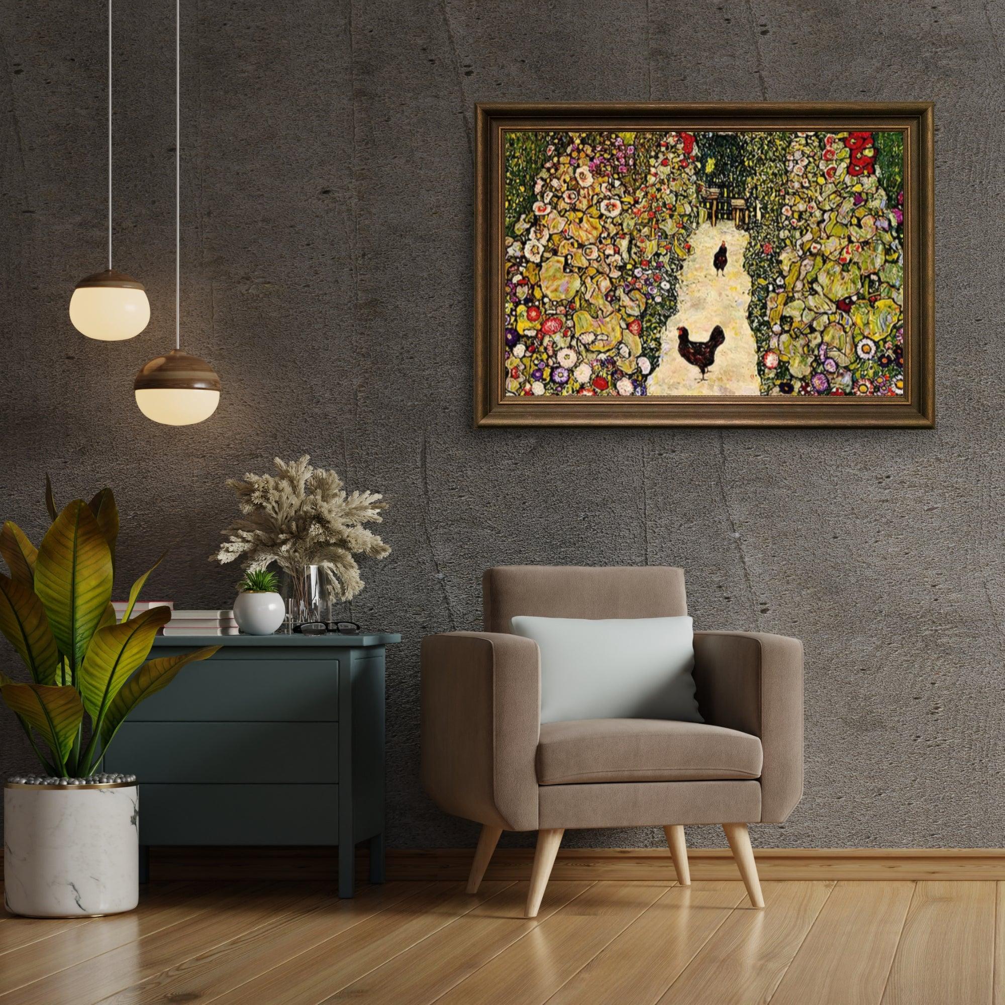 Diamond Painting - Allée de jardin avec des poules
