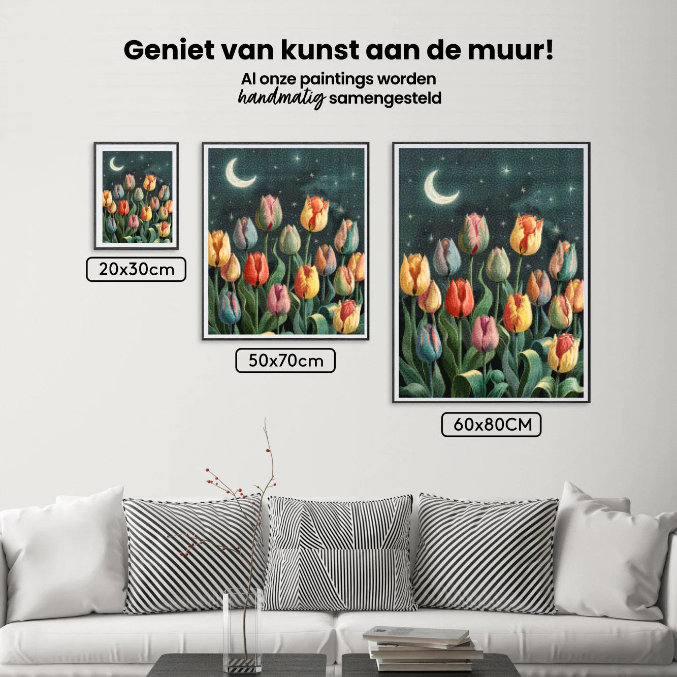 Diamond Painting - Tulipes au clair de lune