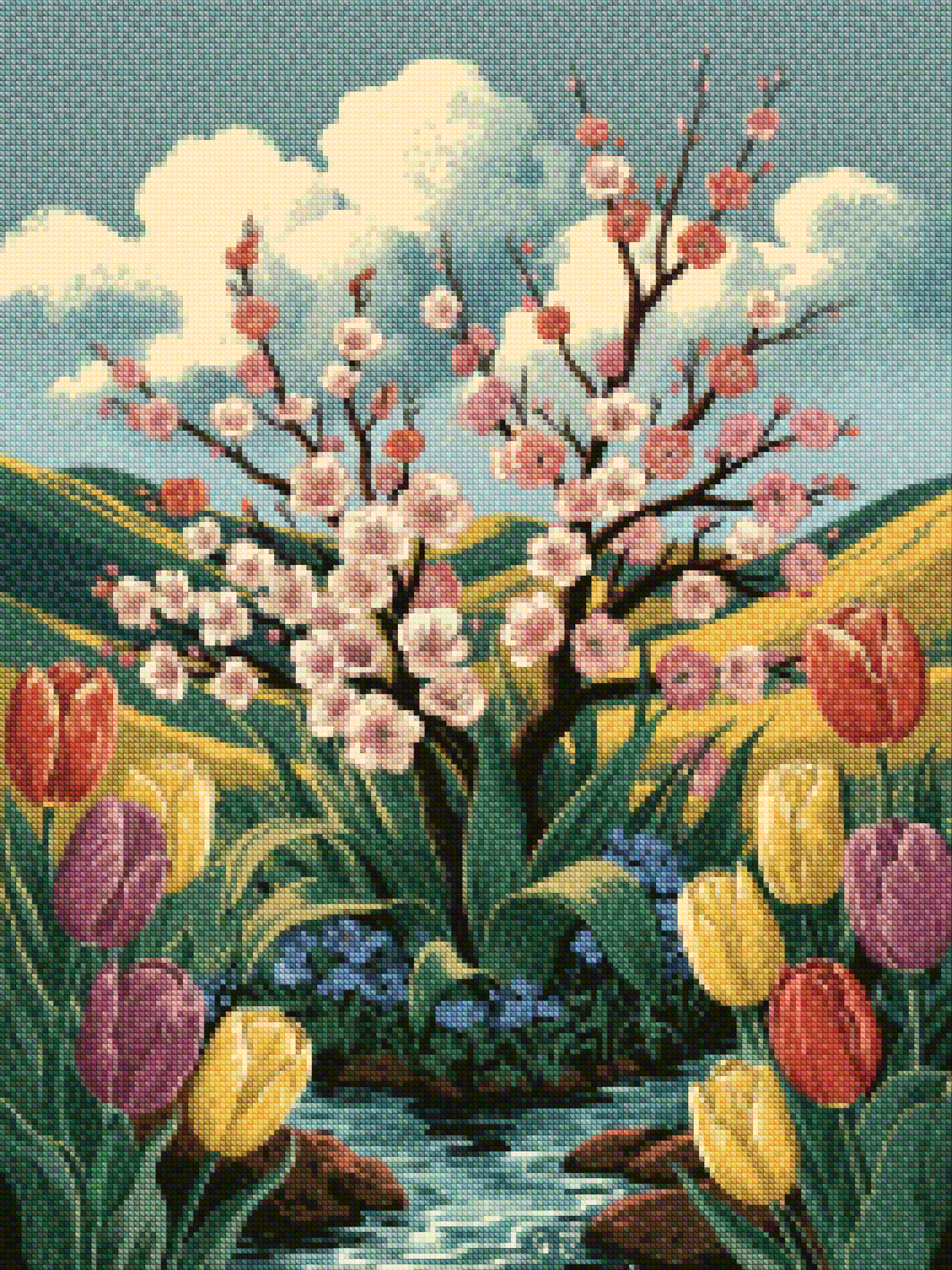 Diamond Painting - Tulipes en danse