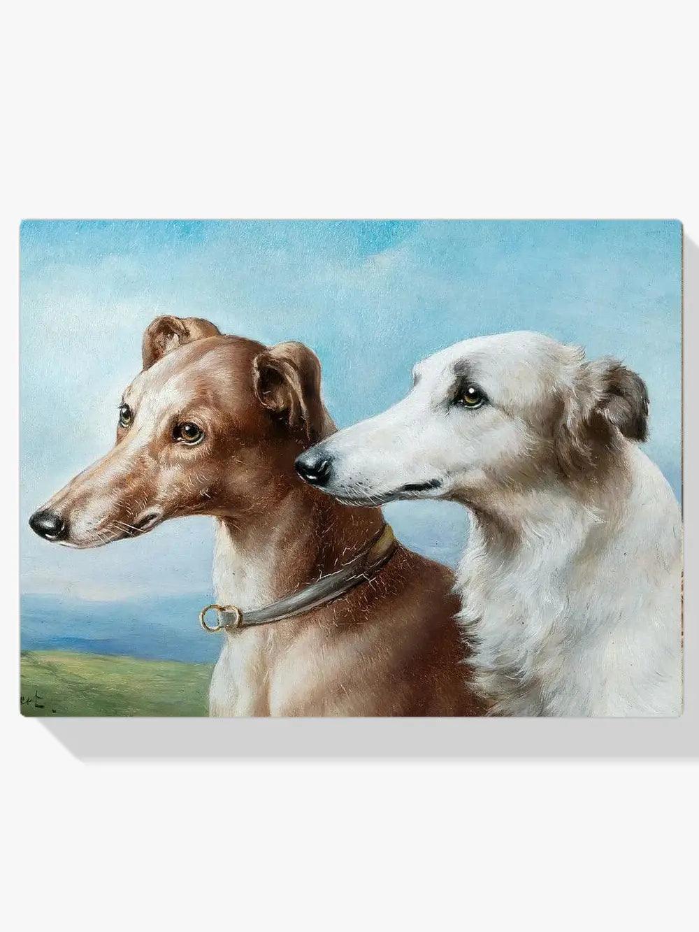 Diamond Painting - Deux chiens courants