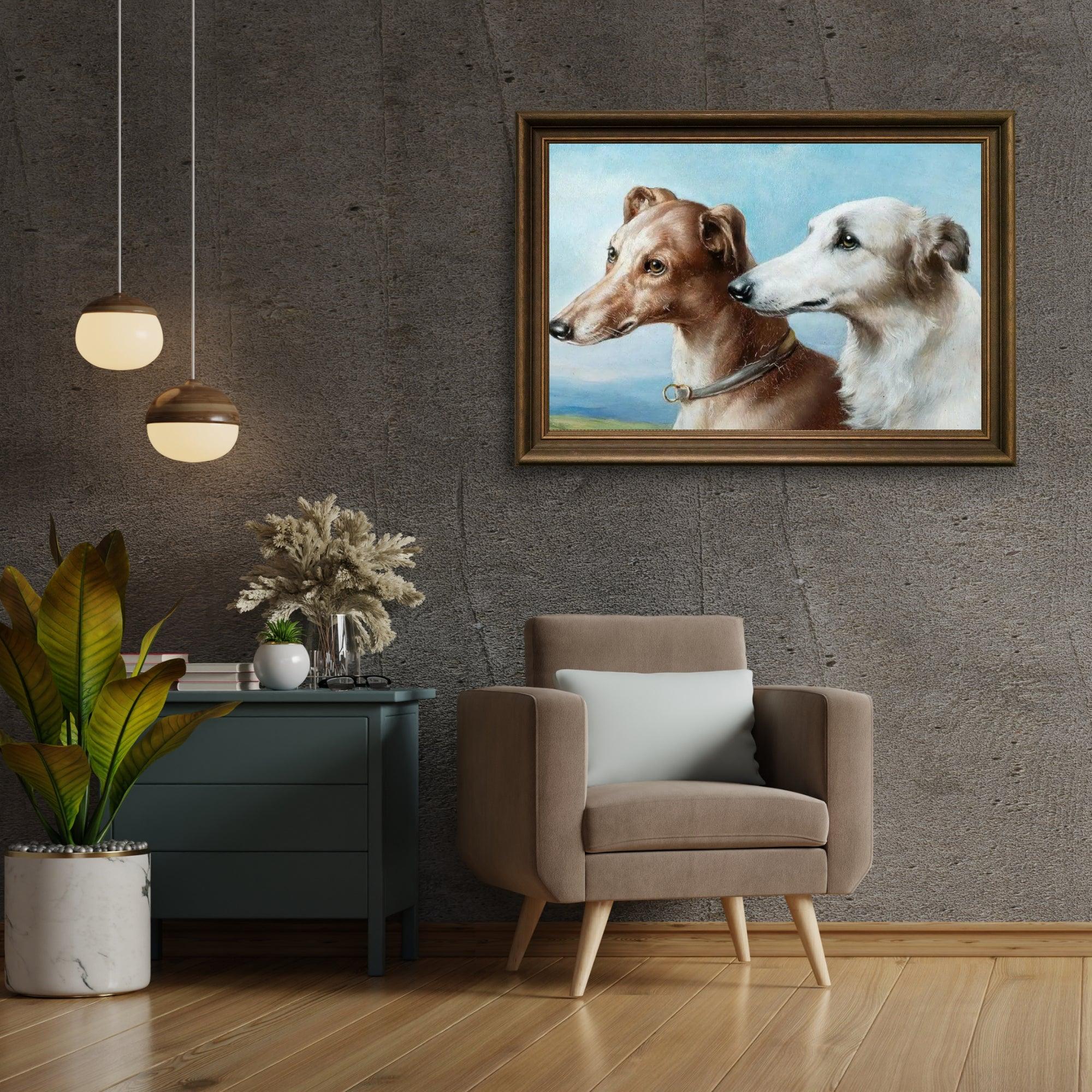 Diamond Painting - Deux chiens courants