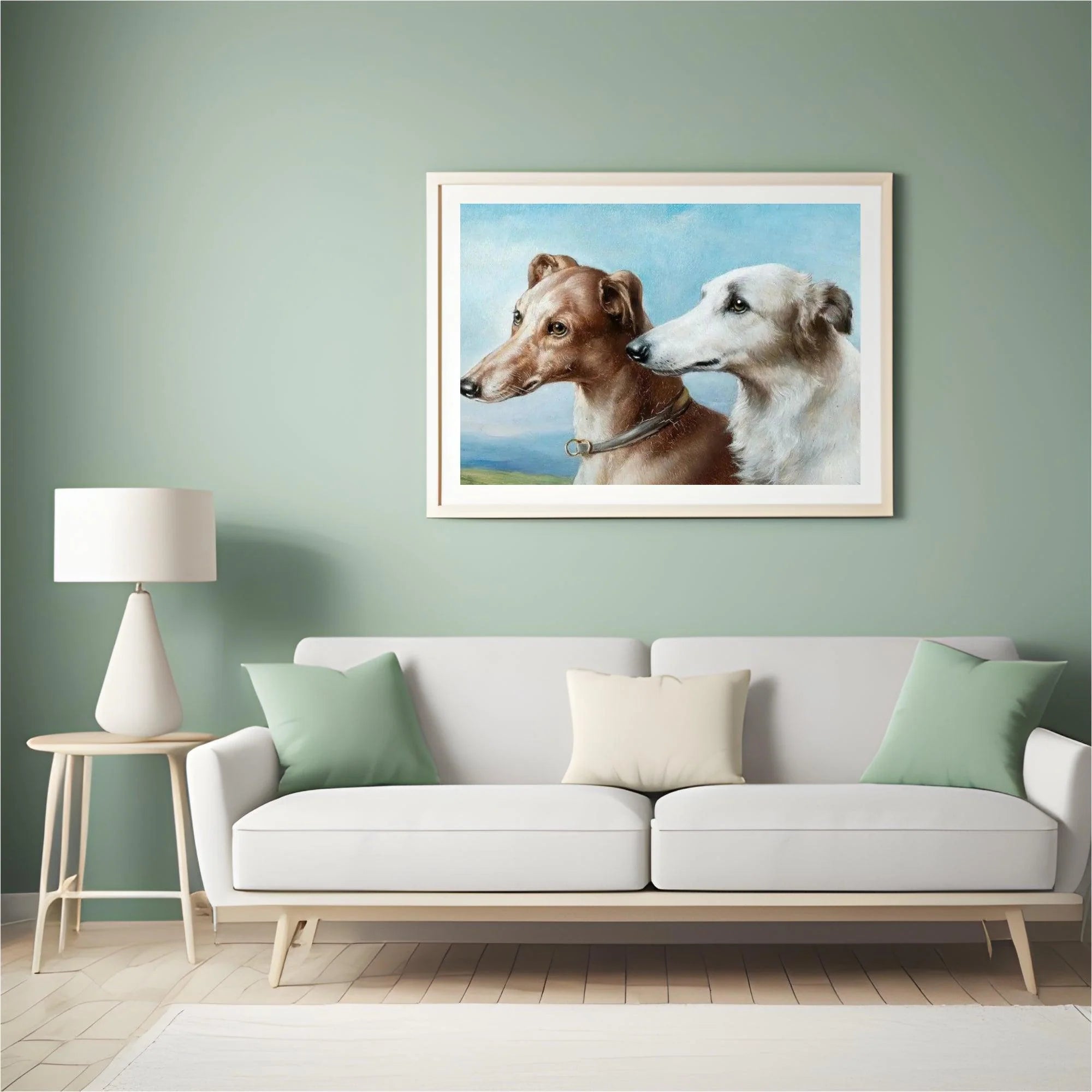 Diamond Painting - Deux chiens courants