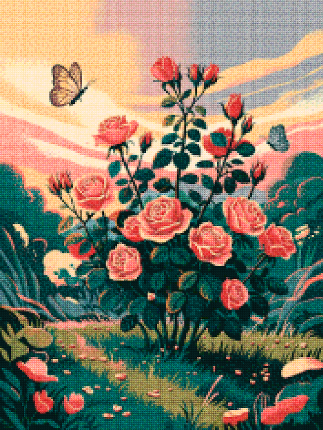 Diamond Painting - Sérénade de papillon