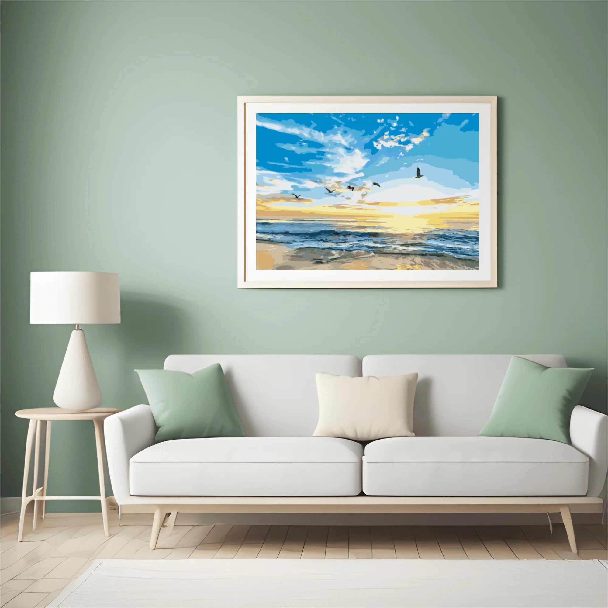 Diamond Painting - Oiseaux volant au-dessus de la mer - SEOS Shop ®