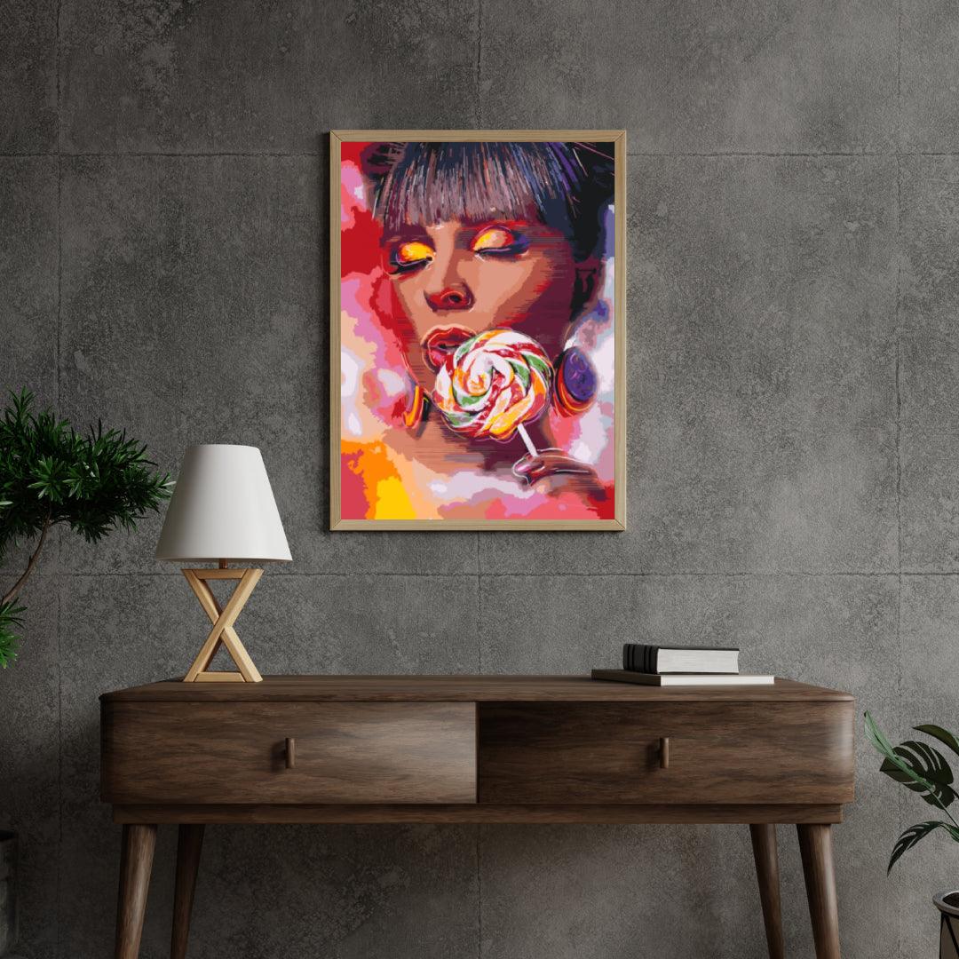 Diamond Painting - Femme avec une sucette - SEOS Shop ®
