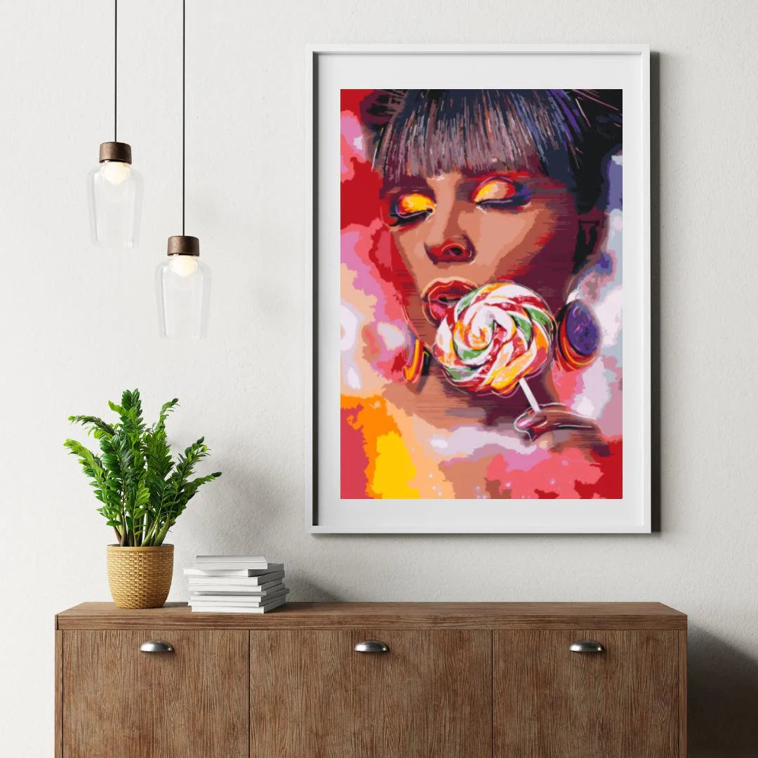 Diamond Painting - Femme avec une sucette - SEOS Shop ®
