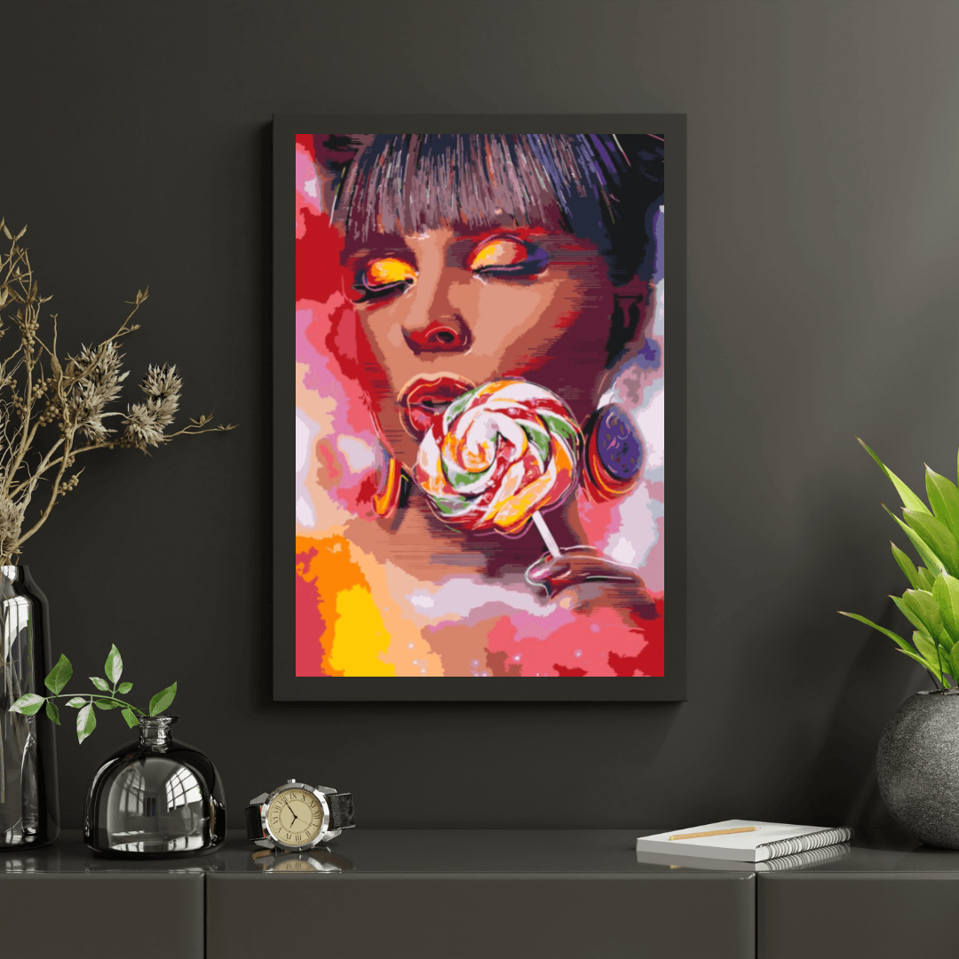 Diamond Painting - Femme avec une sucette - SEOS Shop ®