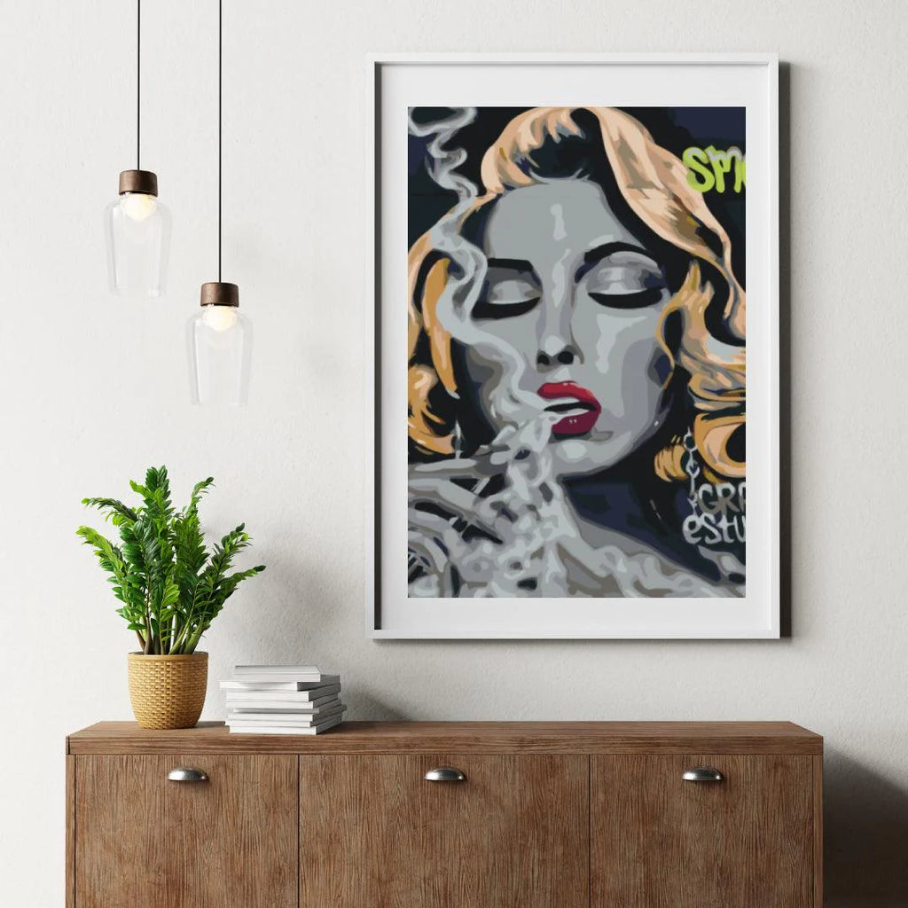 Diamond Painting - Femme avec une cigarette - SEOS Shop ®