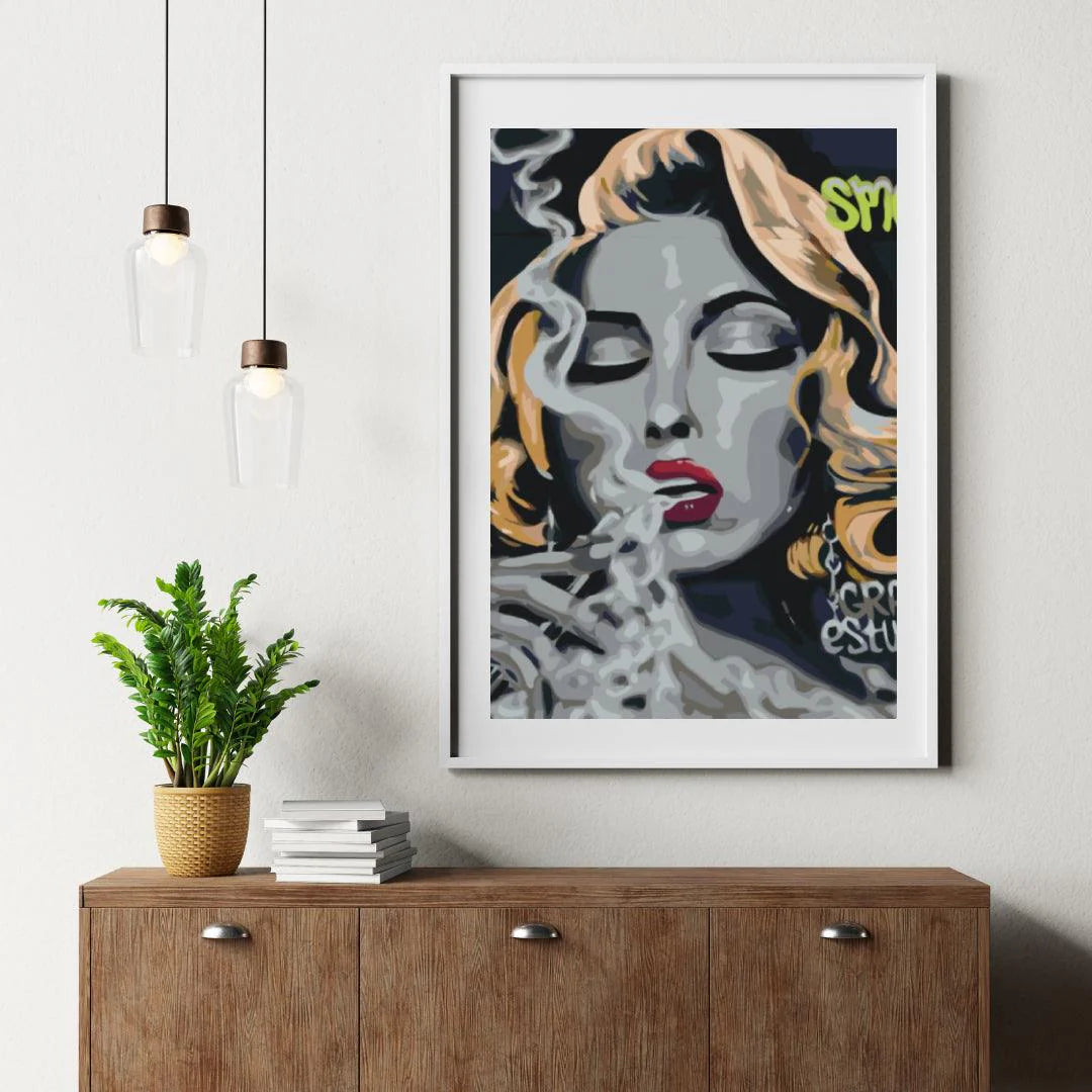 Diamond Painting - Femme avec une cigarette - SEOS Shop ®