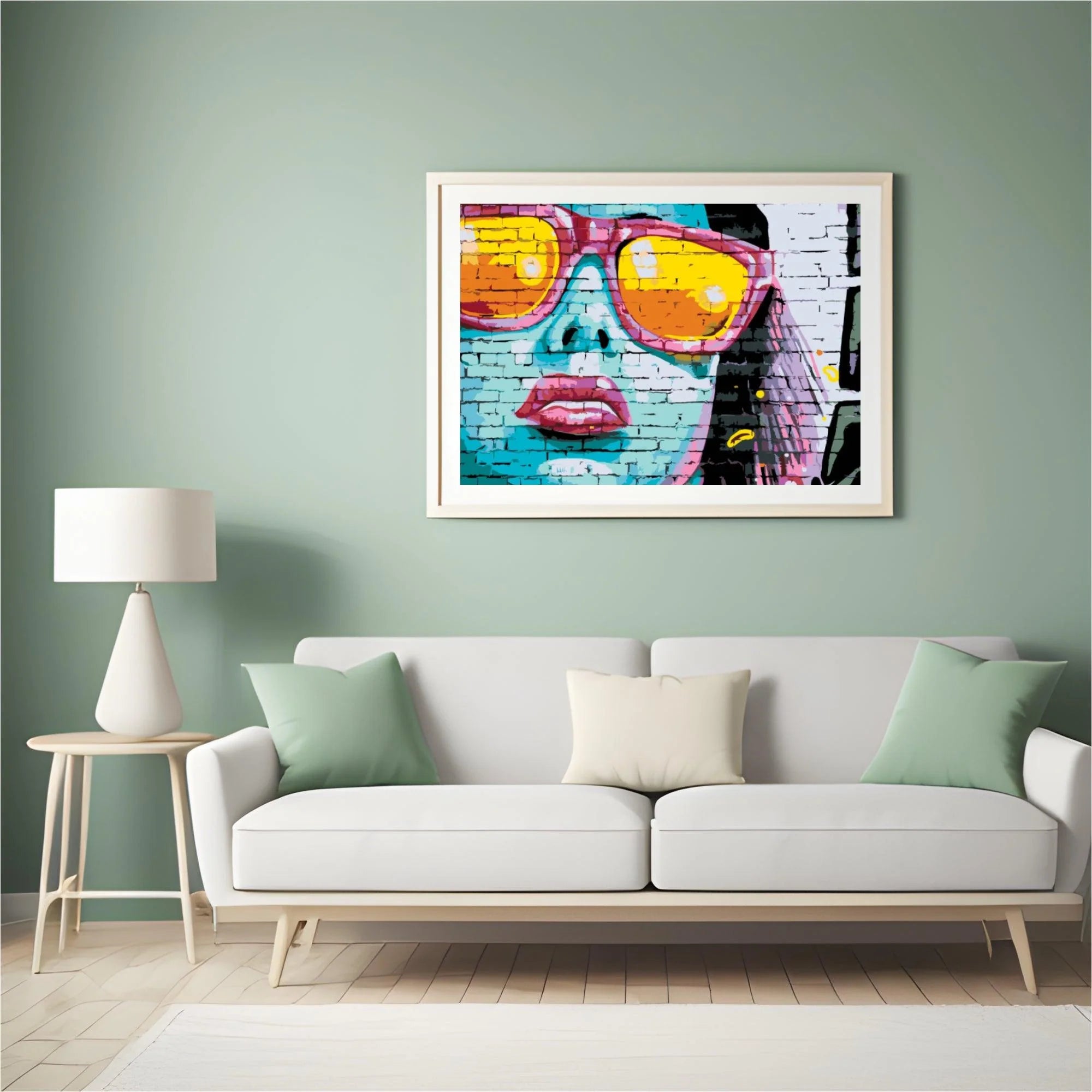 Diamond Painting - Femme avec des lunettes roses - SEOS Shop ®