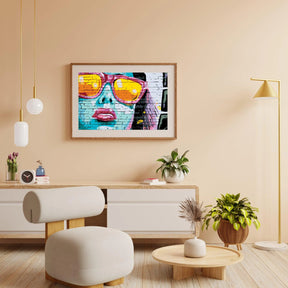 Diamond Painting - Femme avec des lunettes roses - SEOS Shop ®