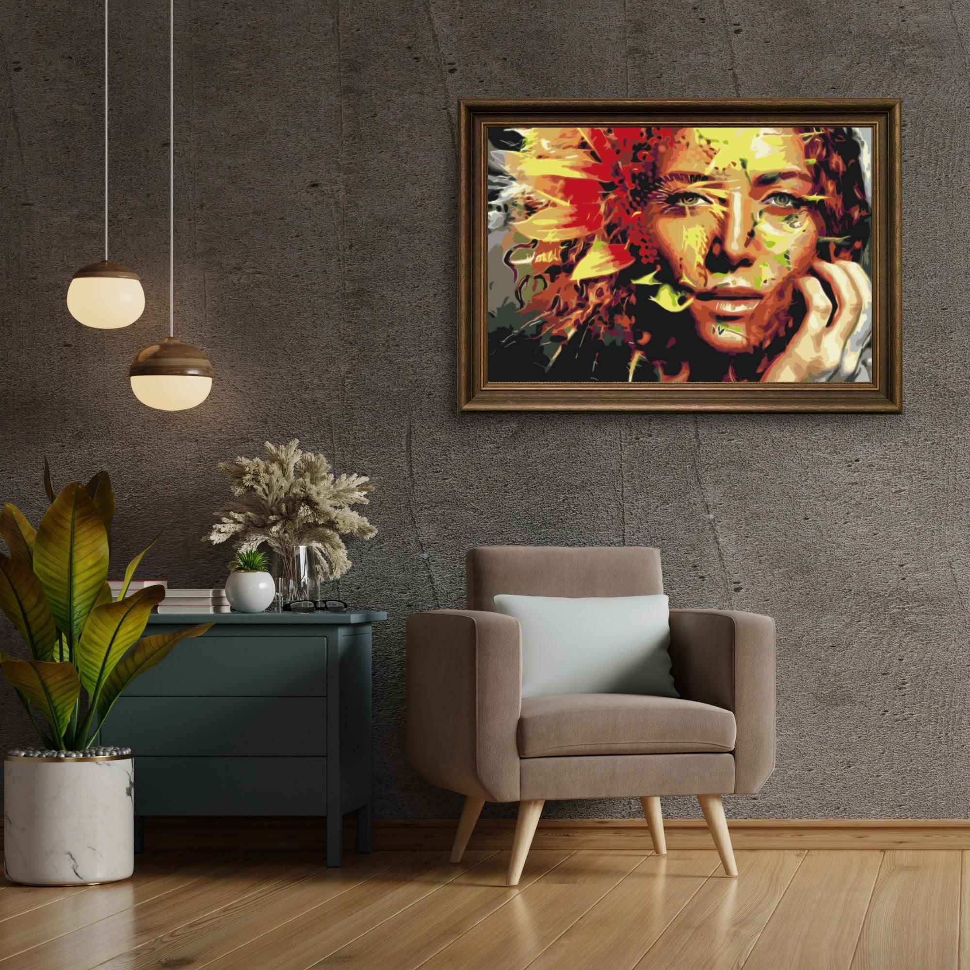 Diamond Painting - Femme cachée dans un tournesol - SEOS Shop ®