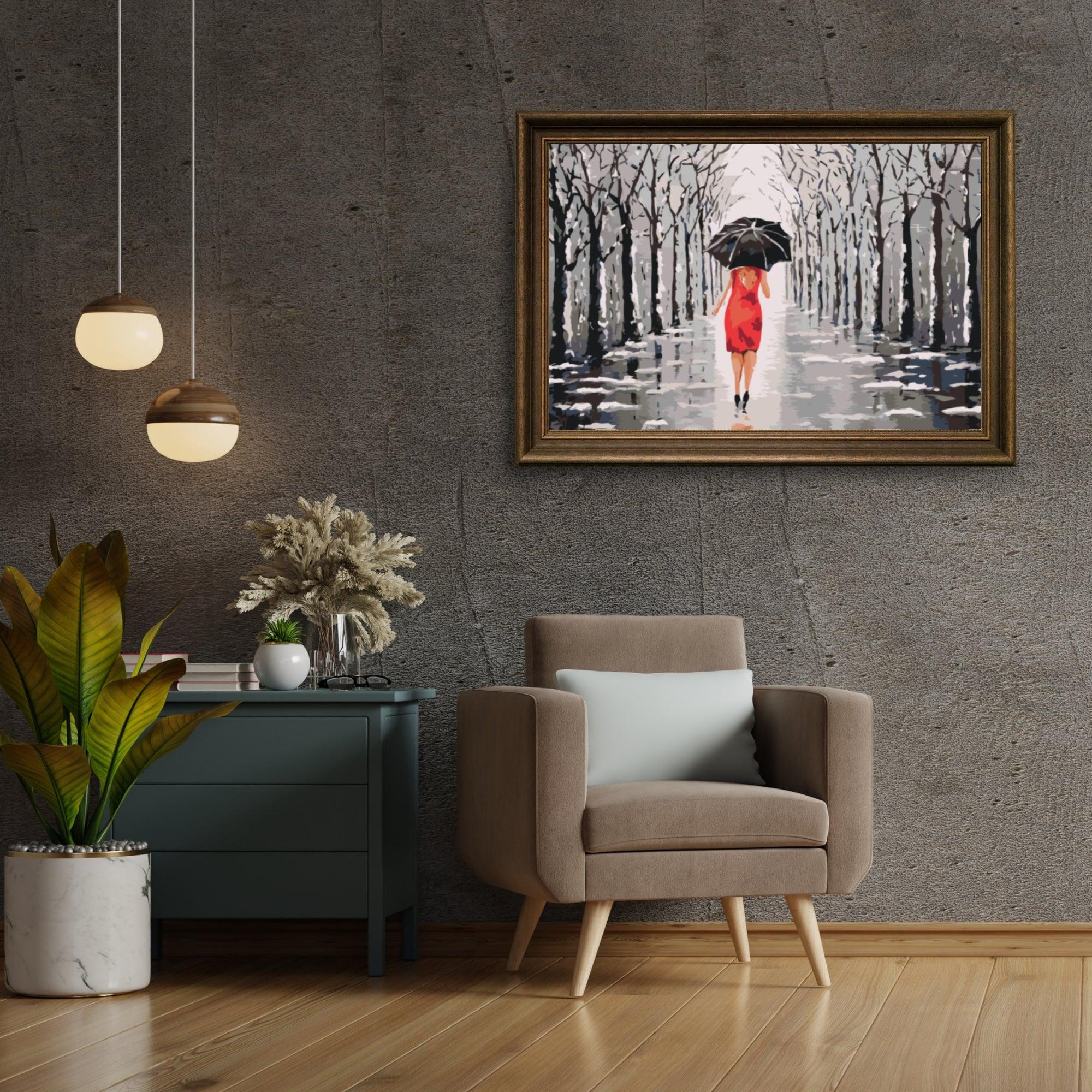 Diamond Painting - Femme marchant dans le parc - SEOS Shop ®