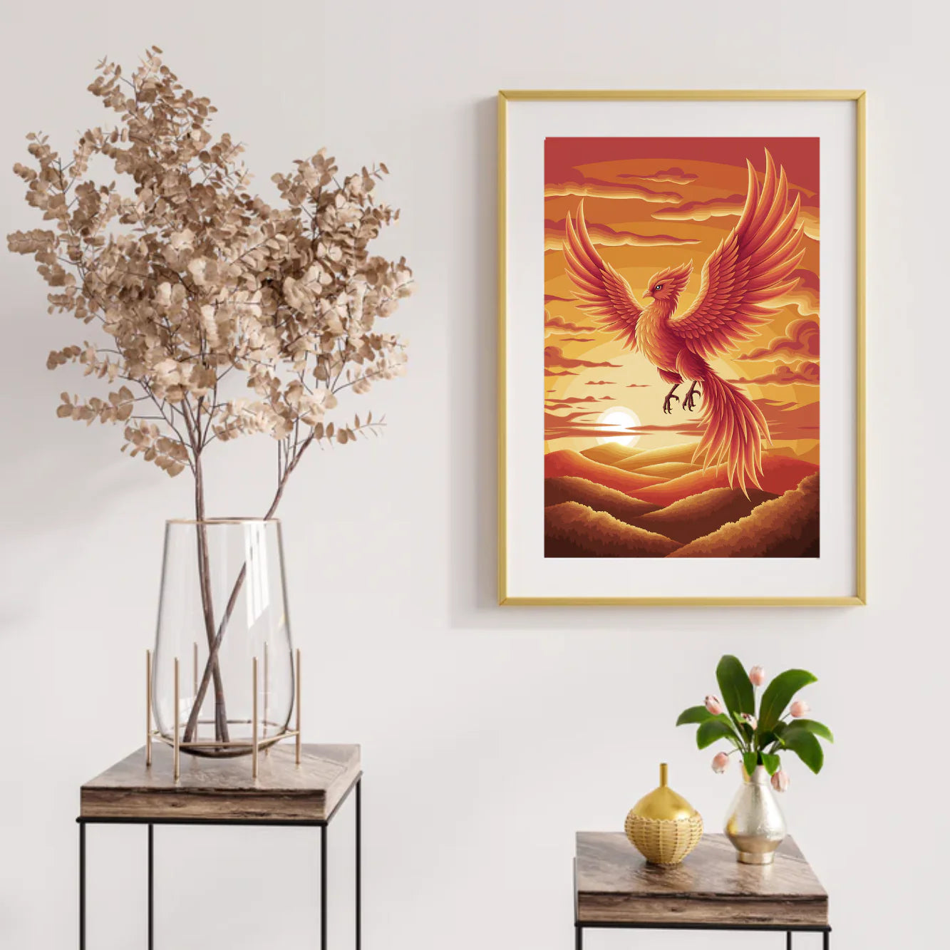 Diamond Painting - Phénix ardent en vol