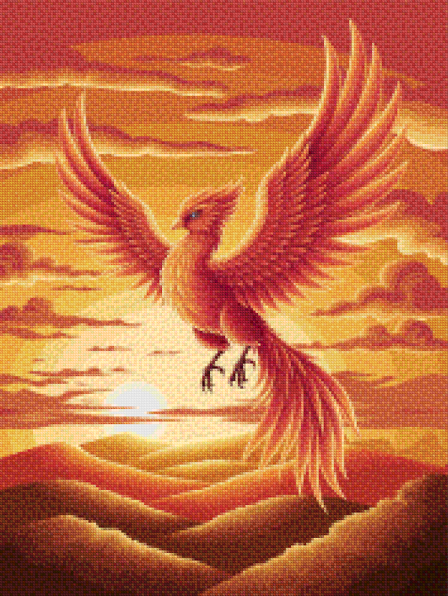 Diamond Painting - Phénix ardent en vol