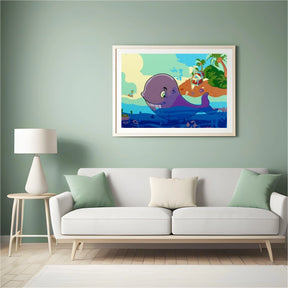 Diamond Painting - Baleine et trésor