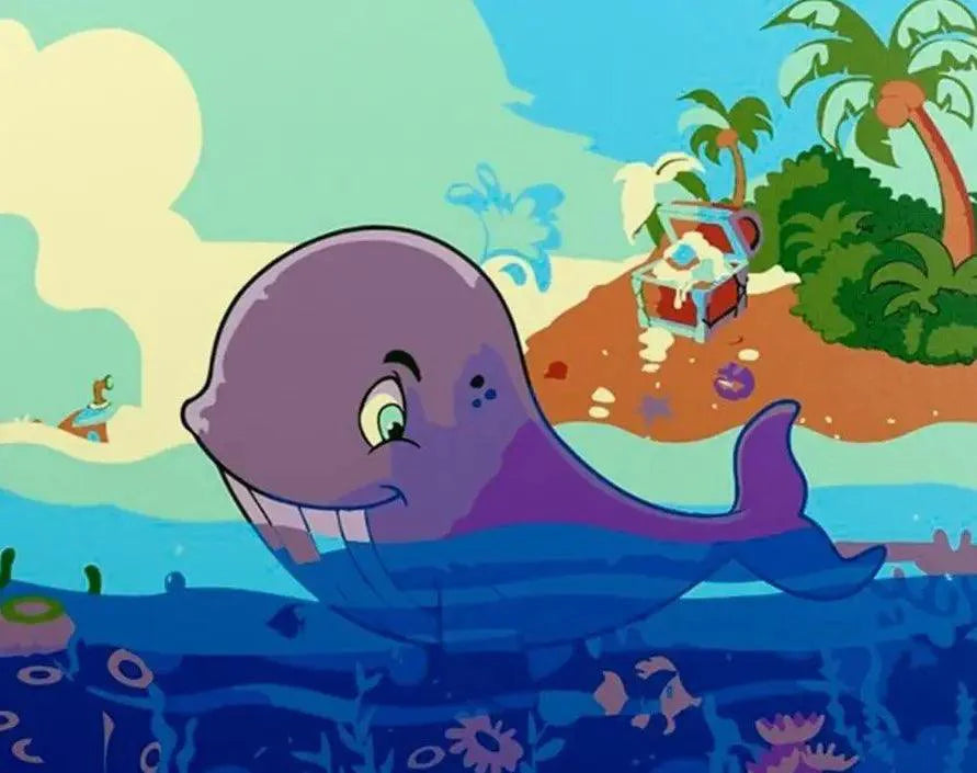 Diamond Painting - Baleine et trésor