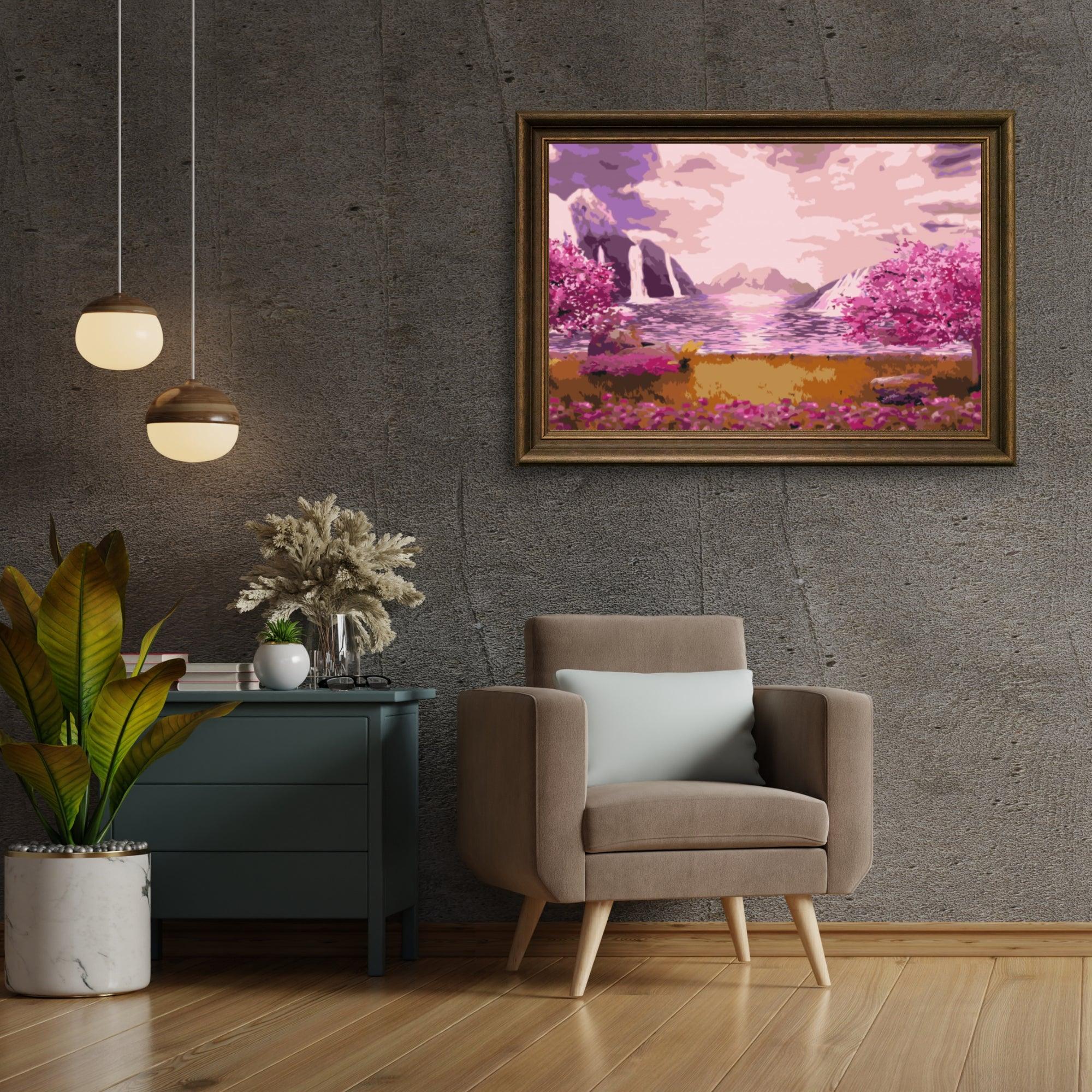 Diamond Painting - Cascade dans le jardin de roses - SEOS Shop ®
