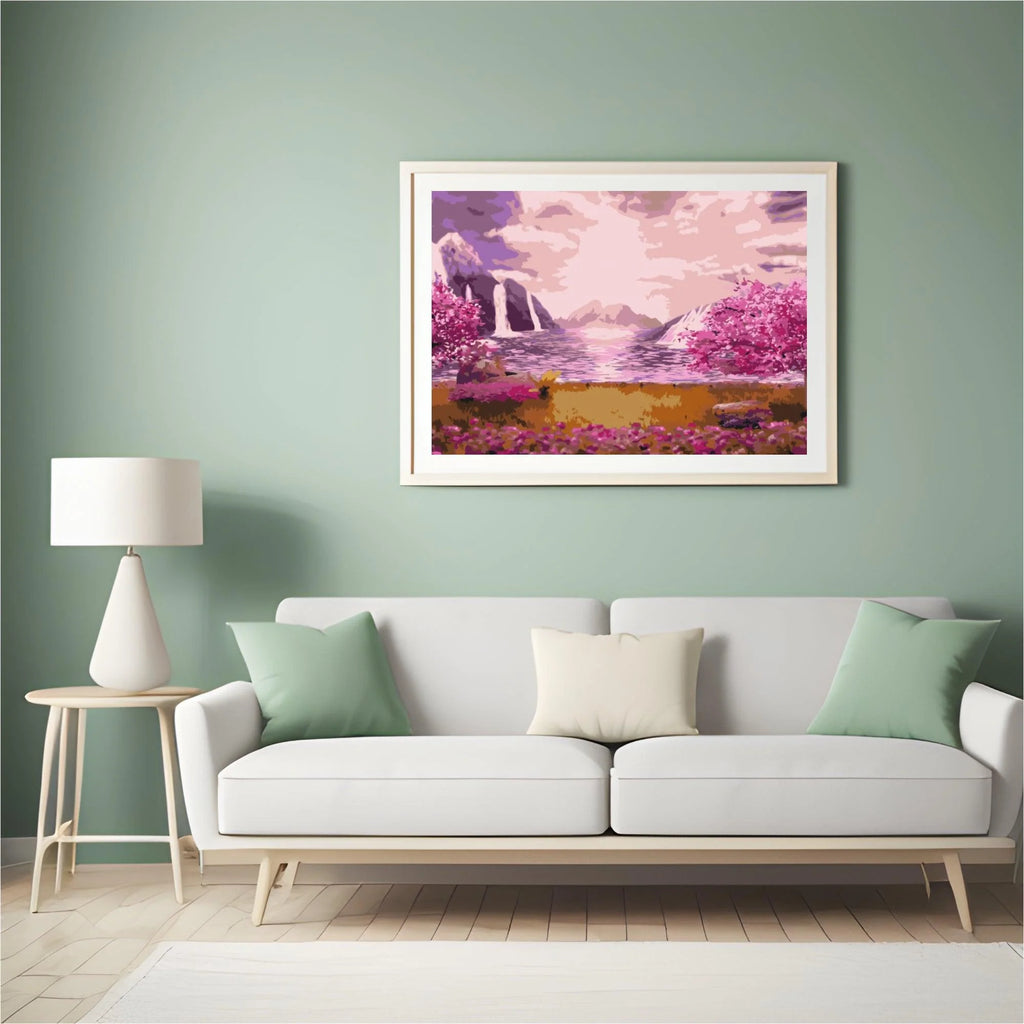 Diamond Painting - Cascade dans le jardin de roses - SEOS Shop ®