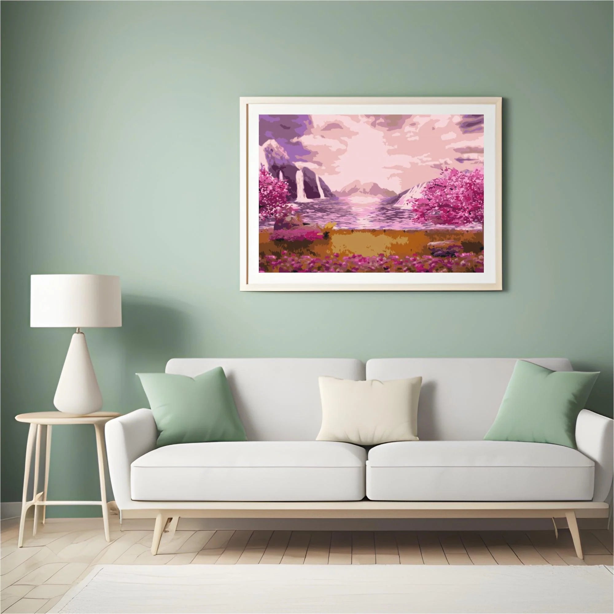 Diamond Painting - Cascade dans le jardin de roses - SEOS Shop ®