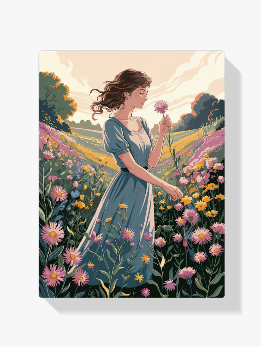 Diamond Painting - Muse de fleurs sauvages