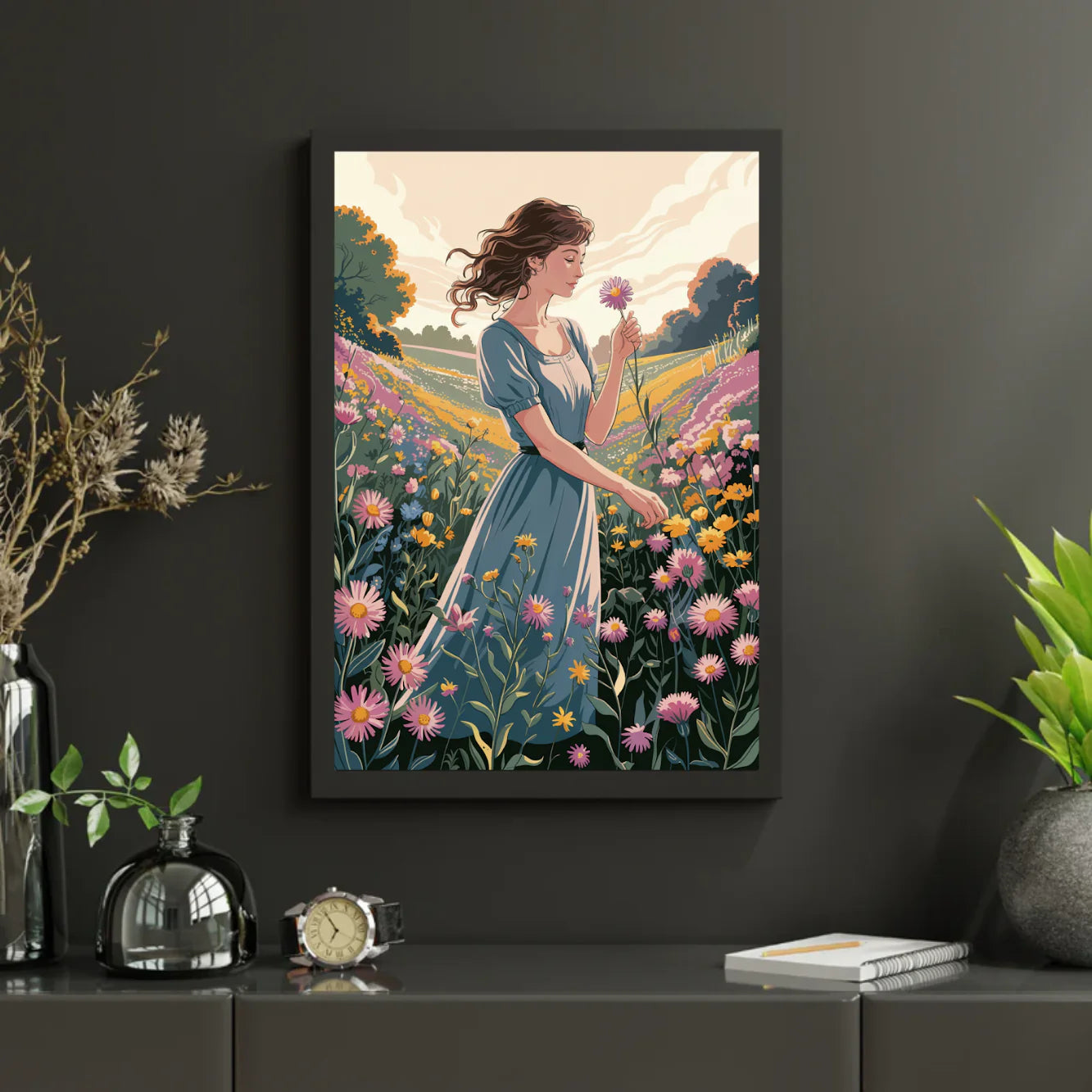 Diamond Painting - Muse de fleurs sauvages