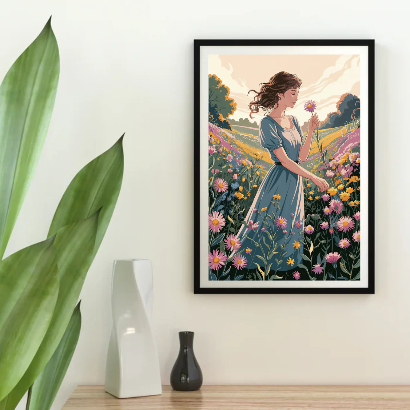 Diamond Painting - Muse de fleurs sauvages
