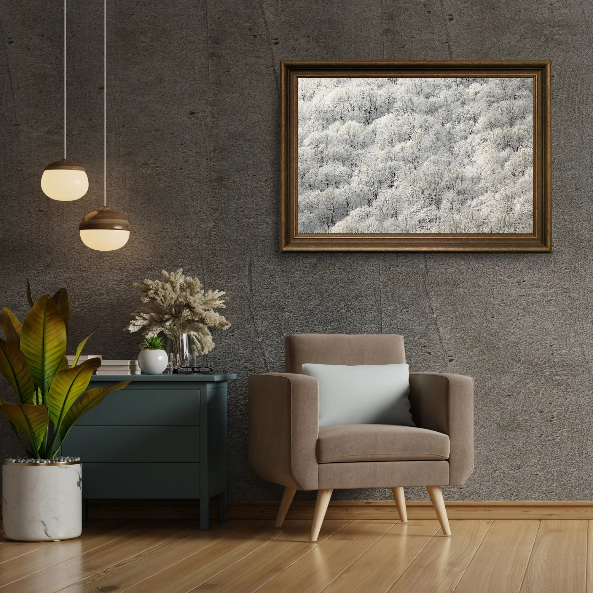Diamond Painting - Arbres blancs