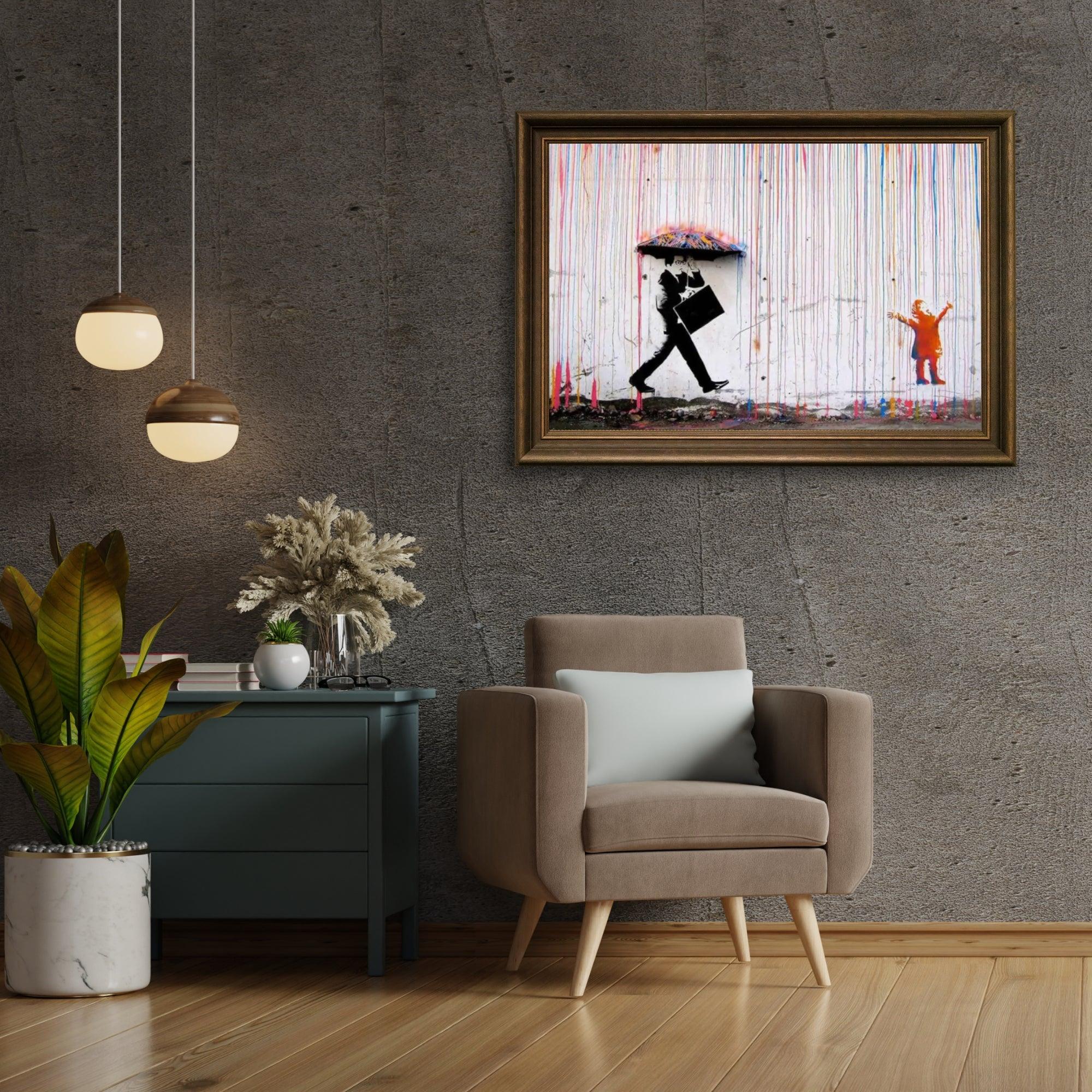 Diamond Painting Banksy – Pluie de couleurs - SEOS Shop ®
