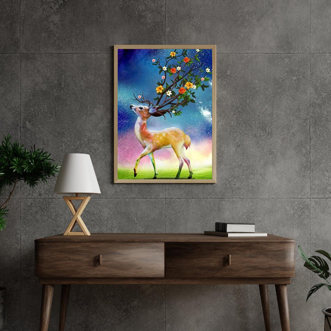 Diamond Painting Cerfs et Fleurs Corne - SEOS Shop ®