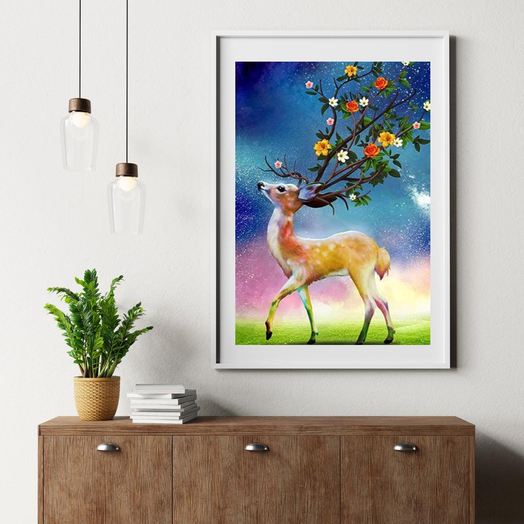 Diamond Painting Cerfs et Fleurs Corne - SEOS Shop ®