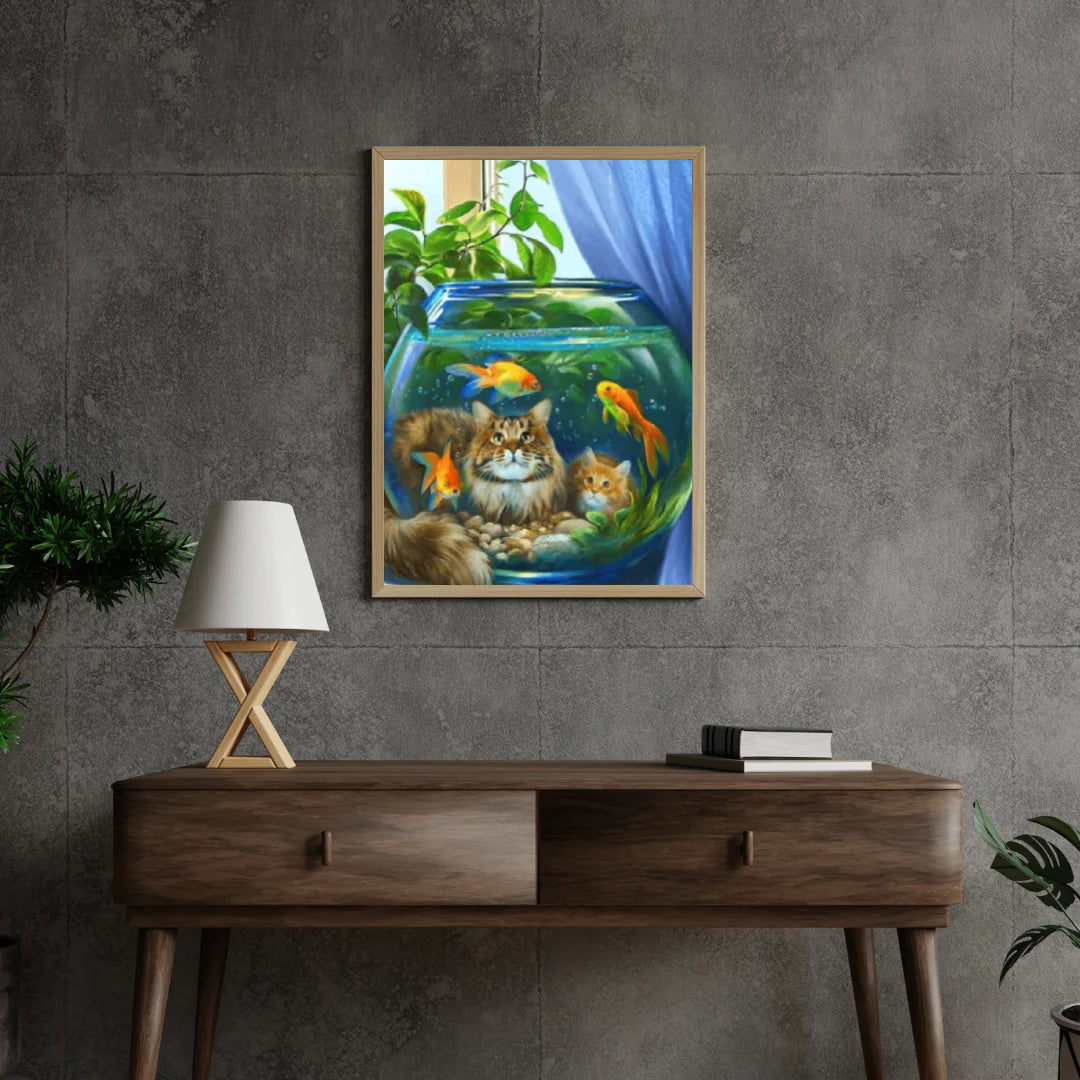 Diamond Painting Chat Avec Poisson - SEOS Shop ®