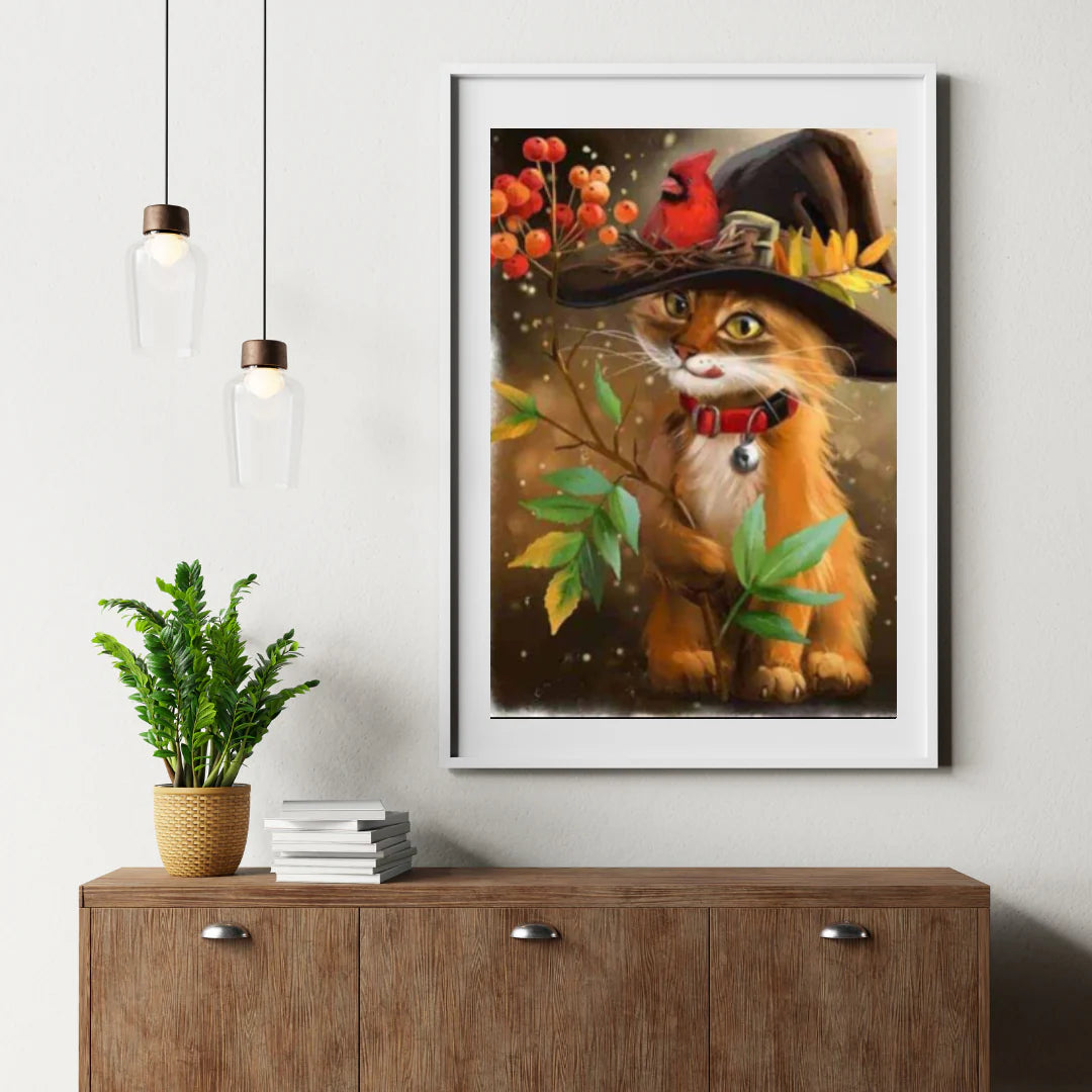 Diamond Painting Chat avec chapeau - SEOS Shop ®