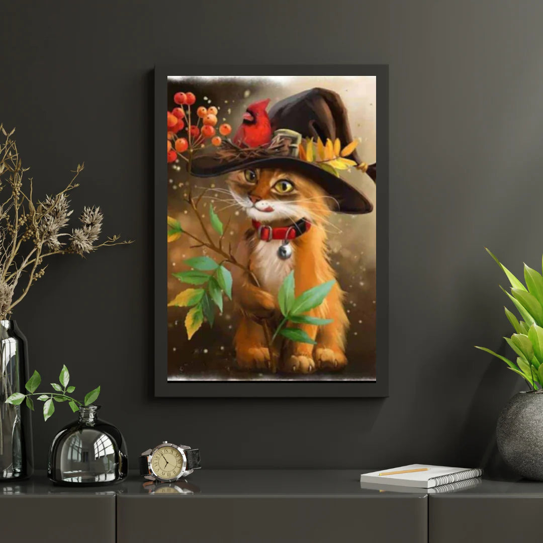 Diamond Painting Chat avec chapeau - SEOS Shop ®