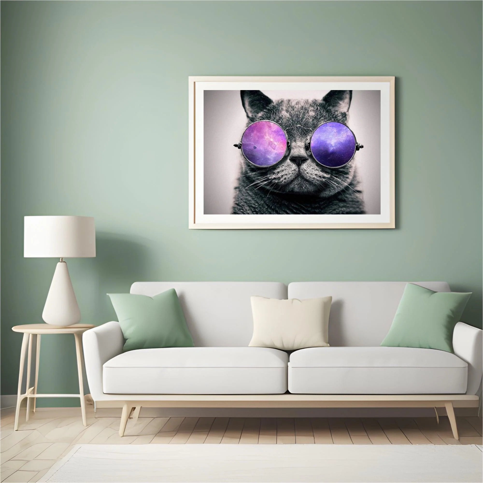 Diamond Painting Chat avec des lunettes violettes - SEOS Shop ®