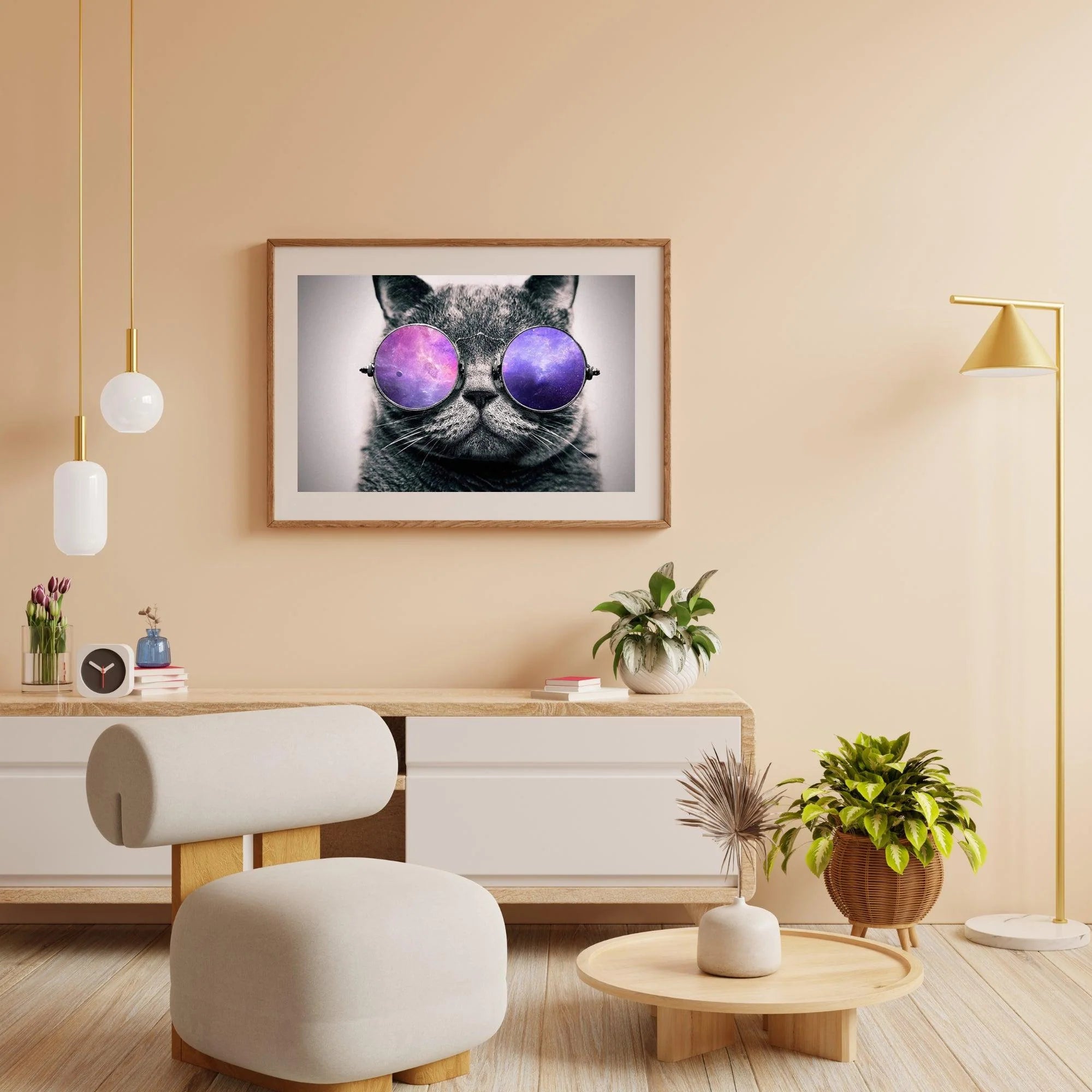 Diamond Painting Chat avec des lunettes violettes - SEOS Shop ®